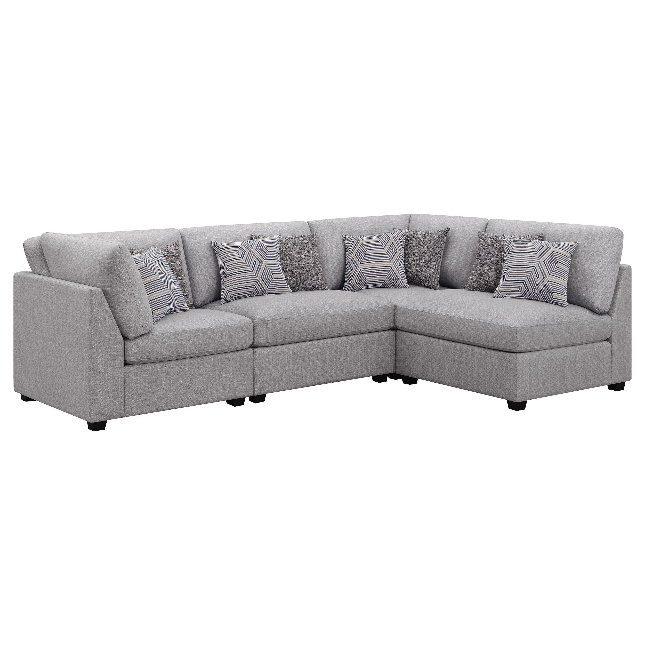 Cambria  Upholstered Modular Sectional Grey