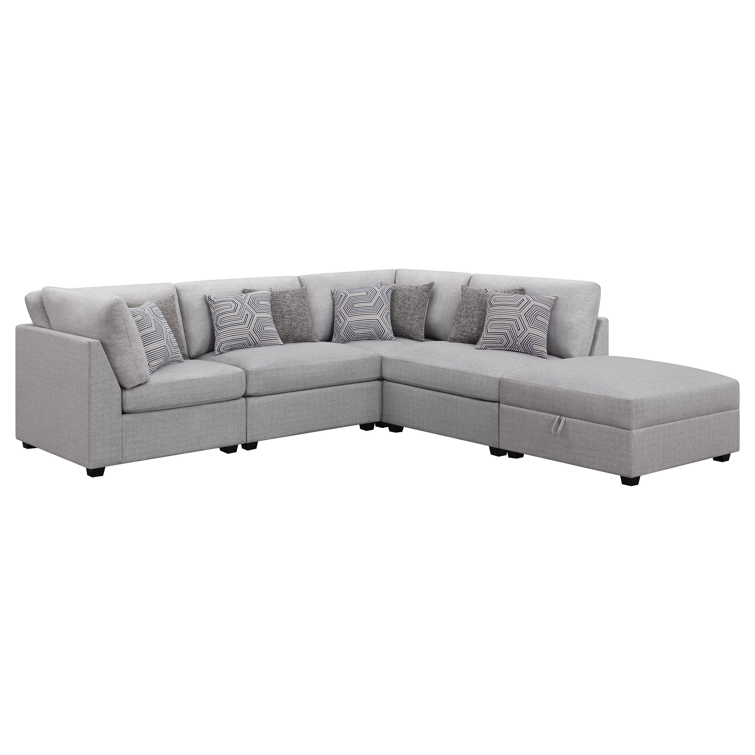 Cambria  Upholstered Modular Sectional Grey