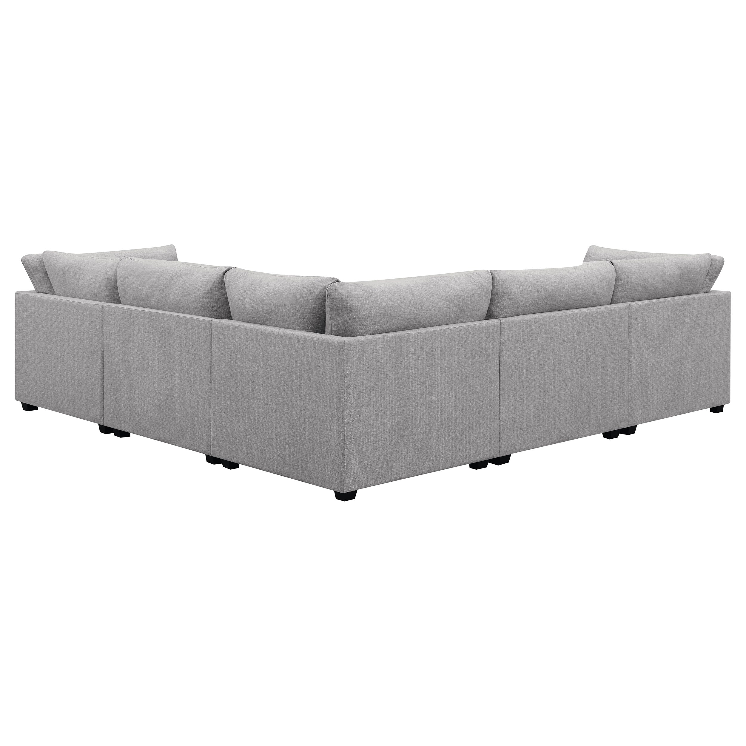 Cambria 6-piece Upholstered Modular Sectional Grey