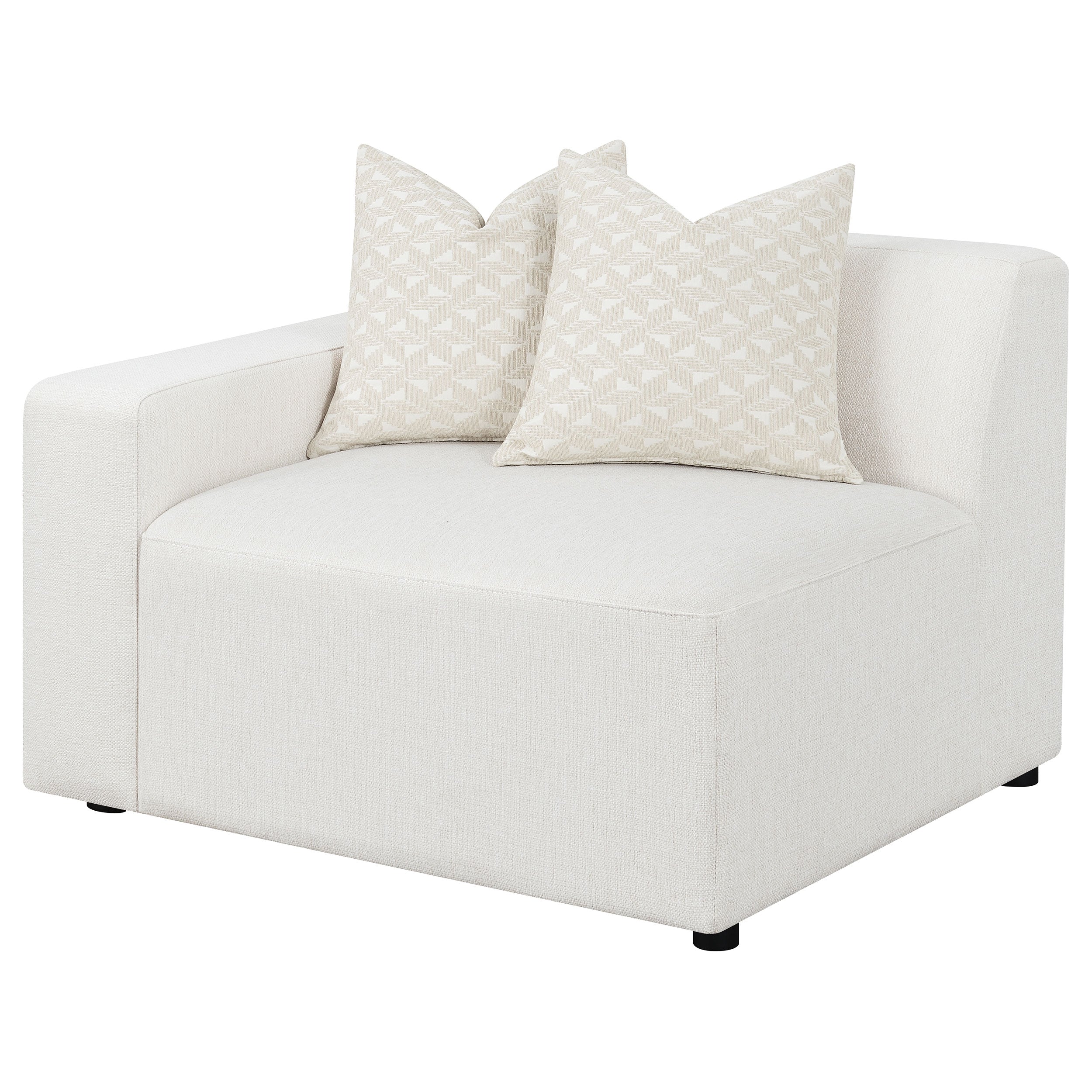 Freddie Upholstered Corner Chair Pearl