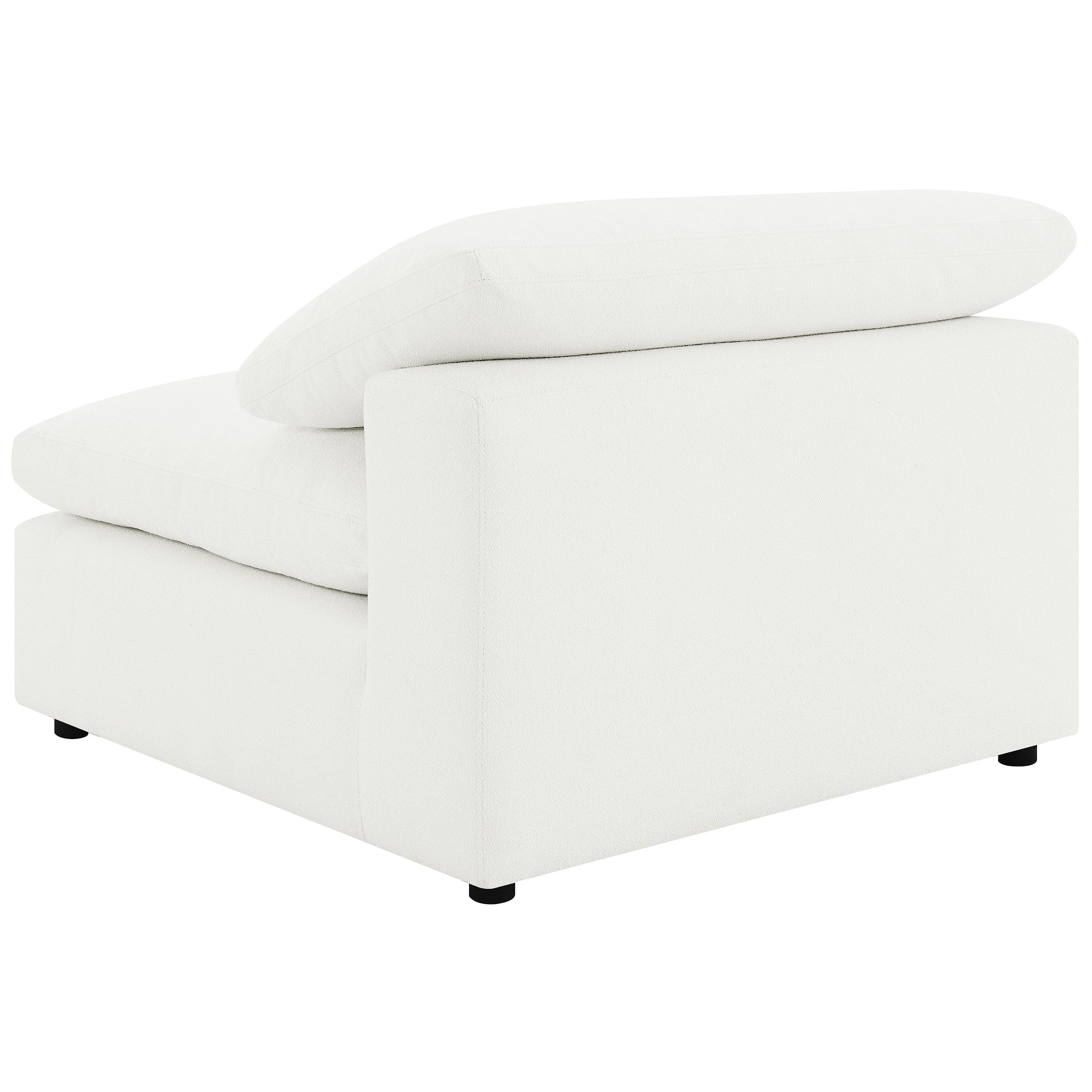 Raleigh Boucle Upholstered Armless Chair Ivory