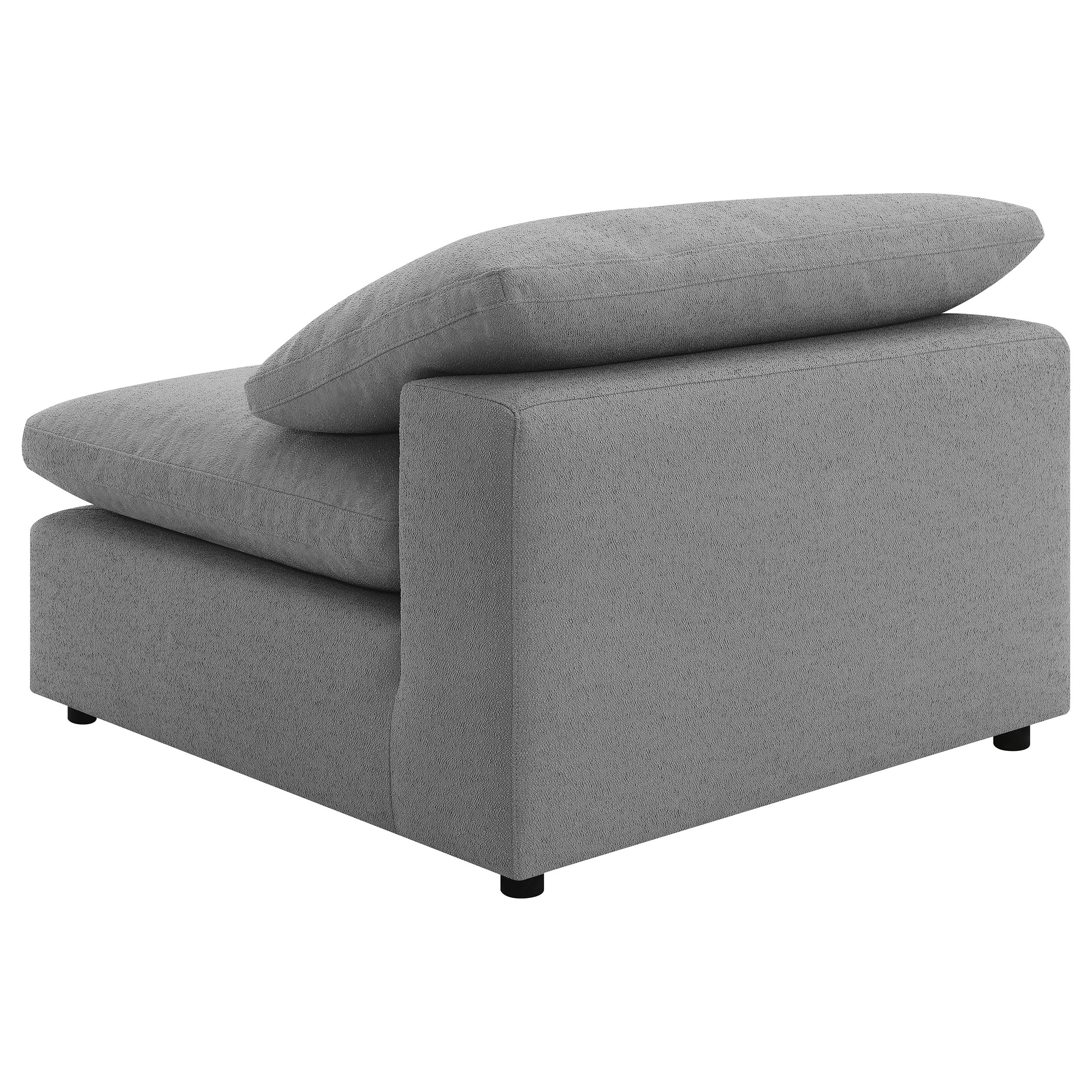 Raleigh Boucle Upholstered Armless Chair Grey