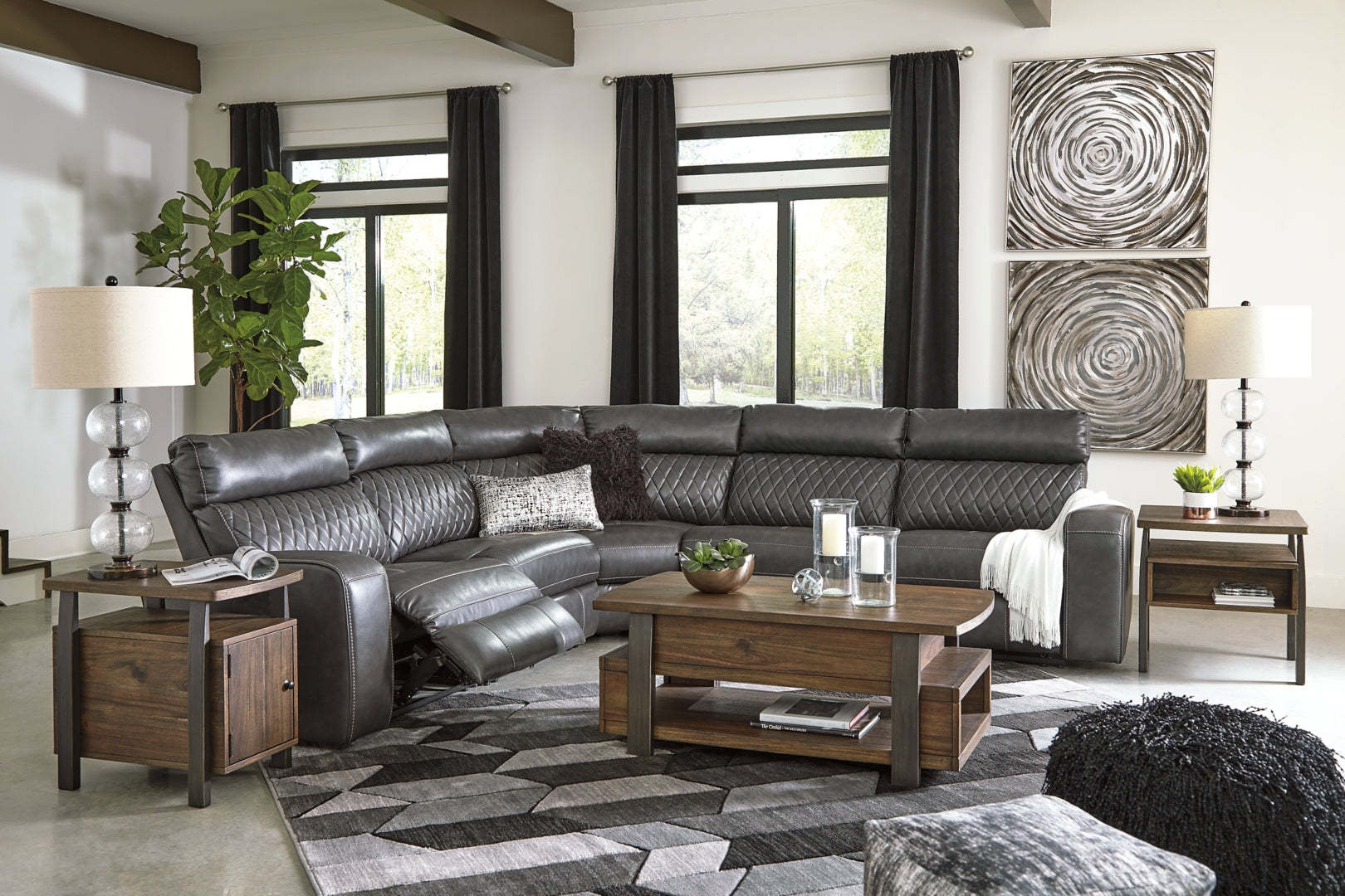 Samperstone 3-Piece Power Reclining Sectional Sofa