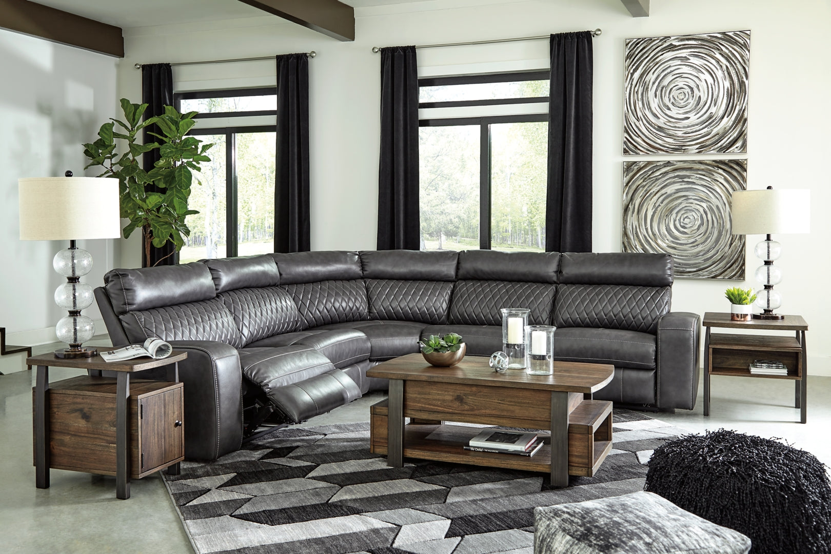 Samperstone 3-Piece Power Reclining Sectional Sofa