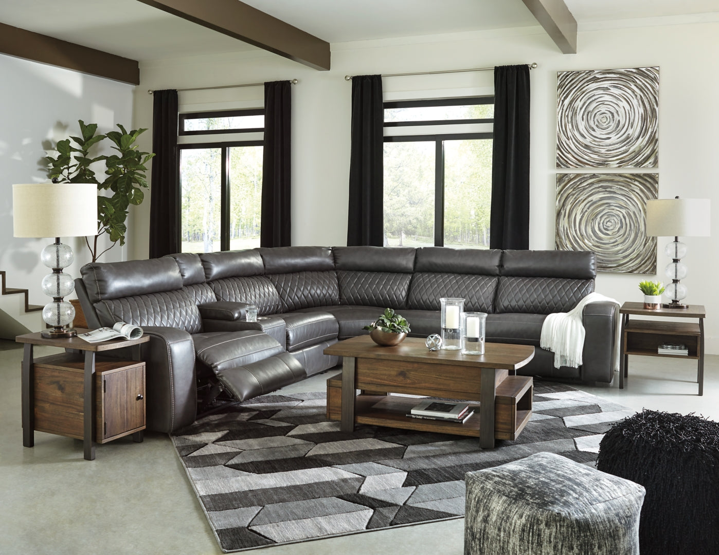 Samperstone 3-Piece Power Reclining Sectional Sofa