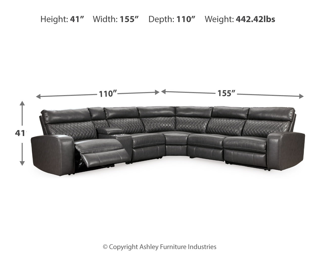 Samperstone Power Reclining Sectional