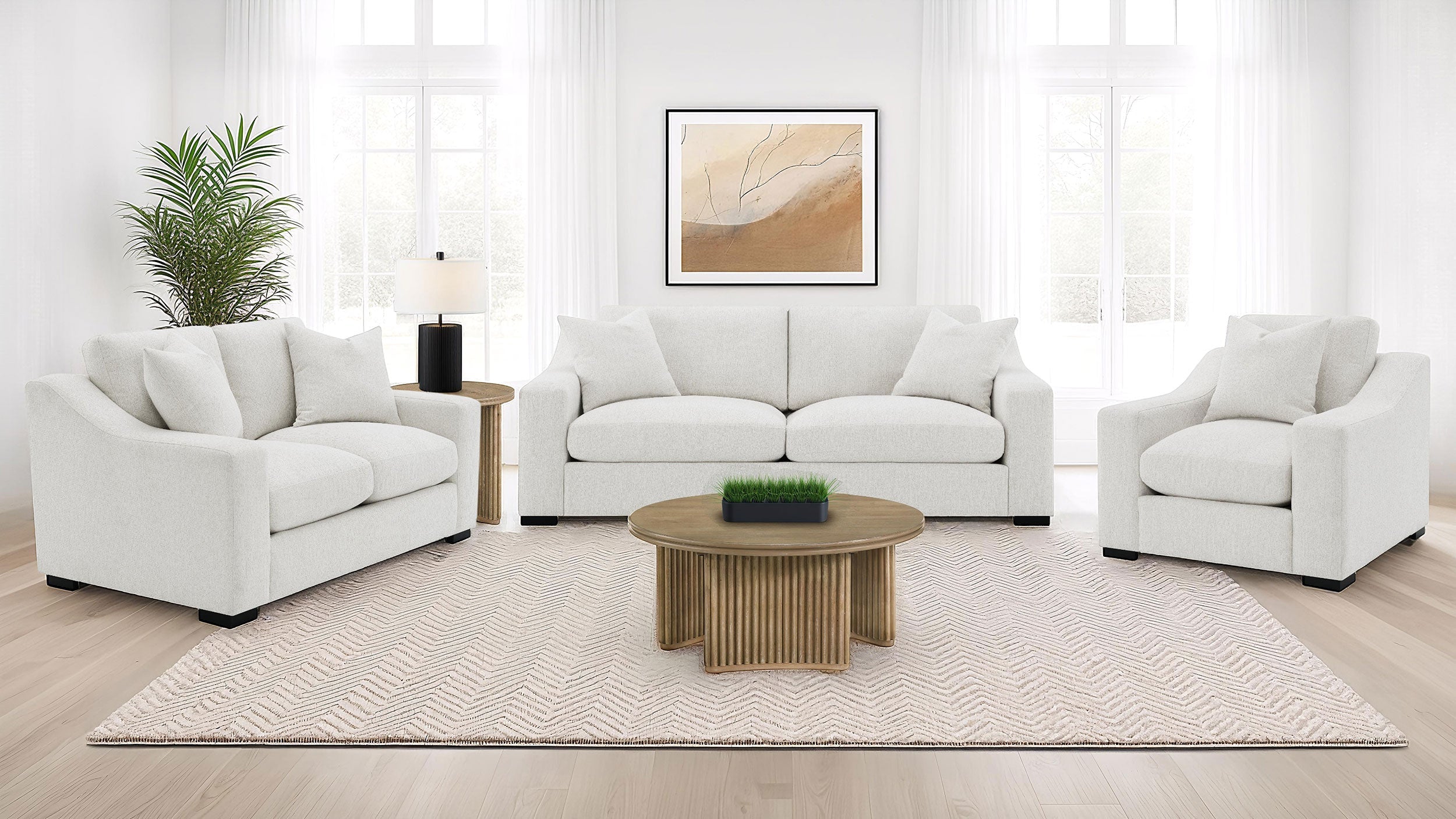 Ashlyn Upholstered Sloped Arm Accent Chair