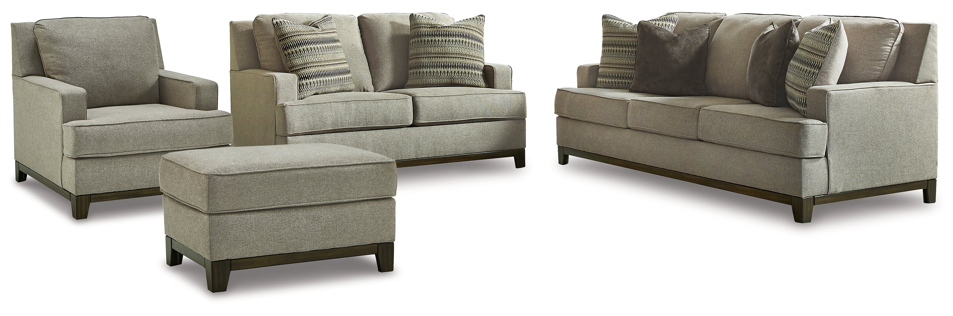 Kaywood Sofa, Loveseat, Chair and Ottoman