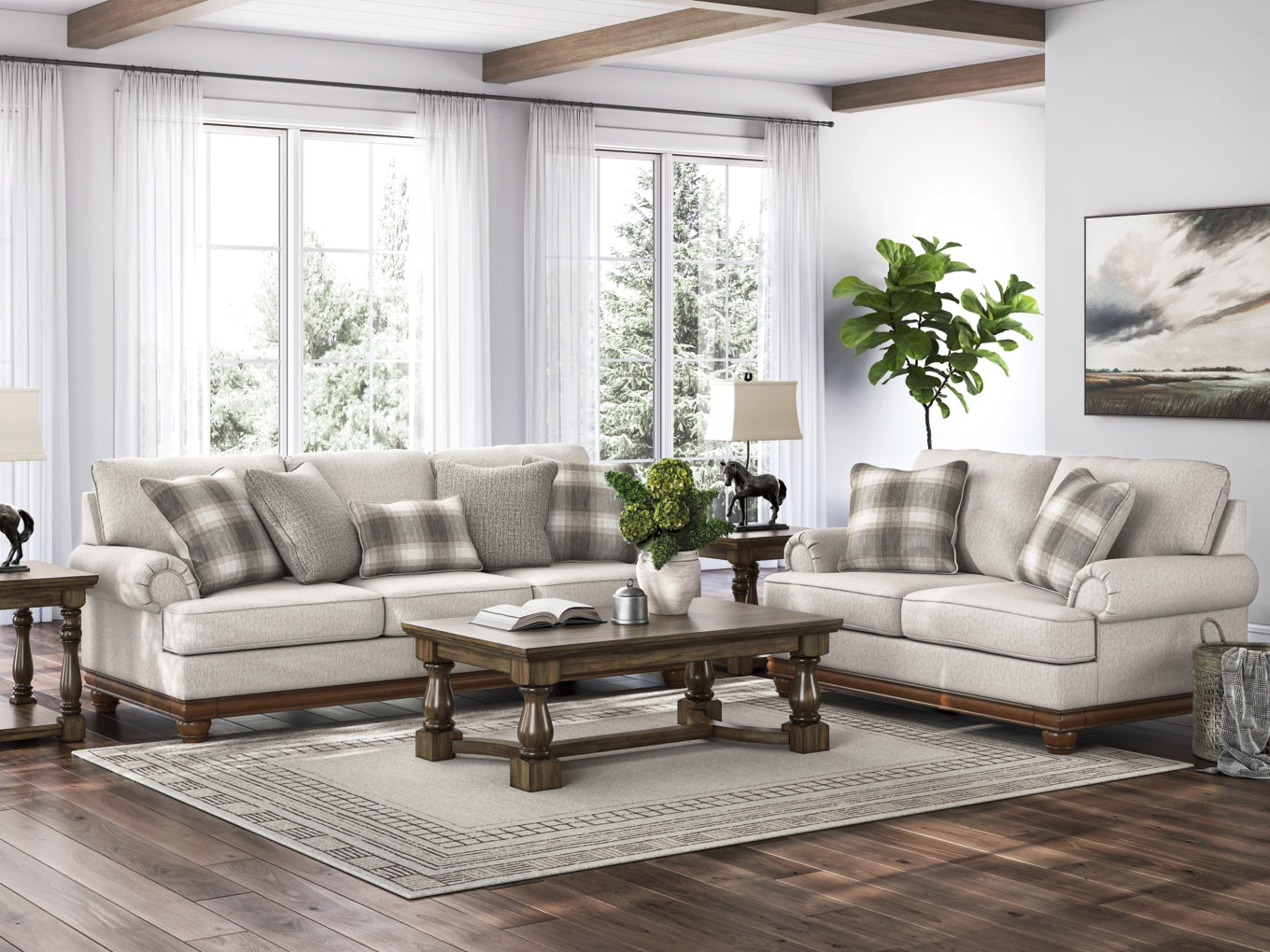 Clearbrooke Sofa, Loveseat, Chair and Ottoman