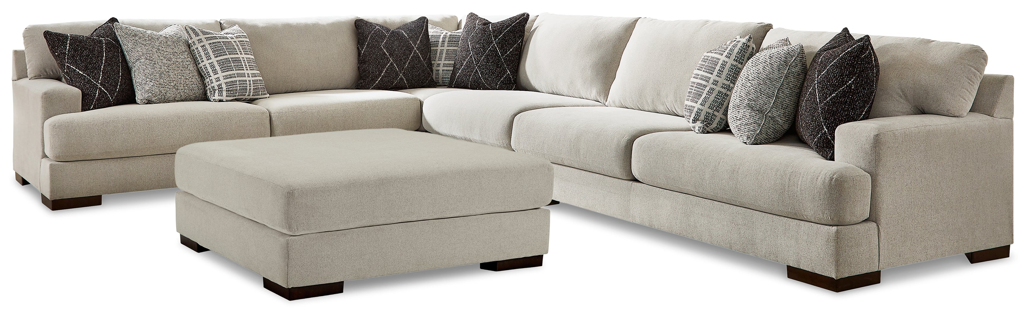 Artsie 3-Piece Sectional with Ottoman