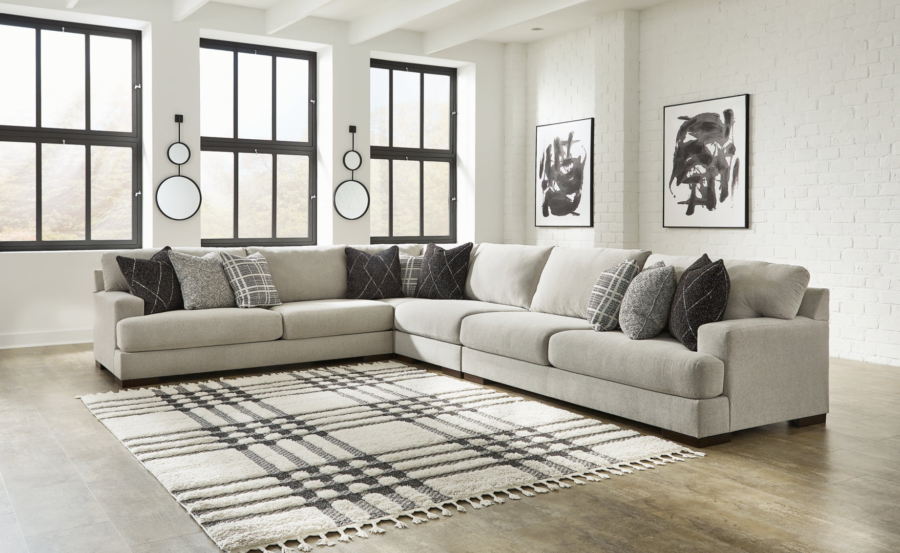 Artsie 3-Piece Sectional with Ottoman