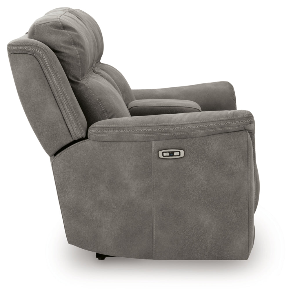 Next-Gen Durapella Power Reclining Loveseat/Console/Adjustable Headrest
