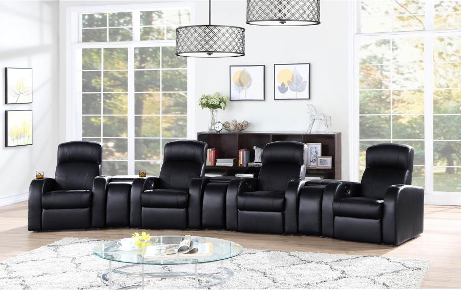 Cyrus Upholstered Home Theater Storage Wedge Console