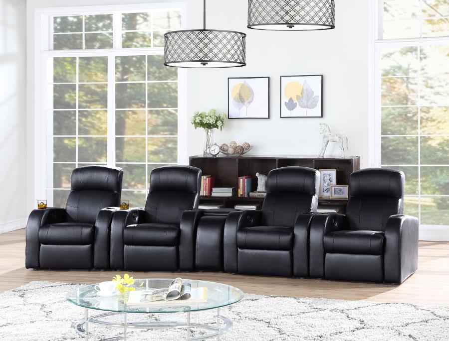 Cyrus Upholstered Home Theater Storage Wedge Console