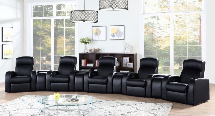 Cyrus Upholstered Home Theater Storage Wedge Console