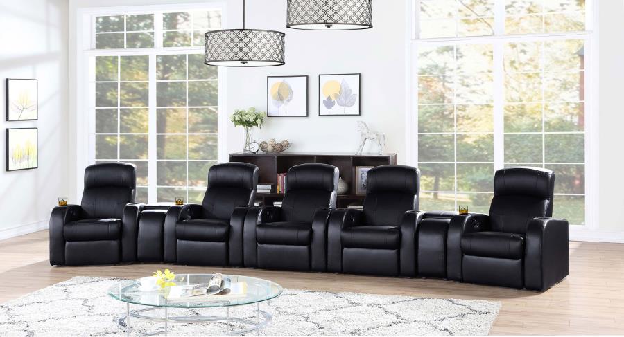 Cyrus Upholstered Home Theater Storage Wedge Console