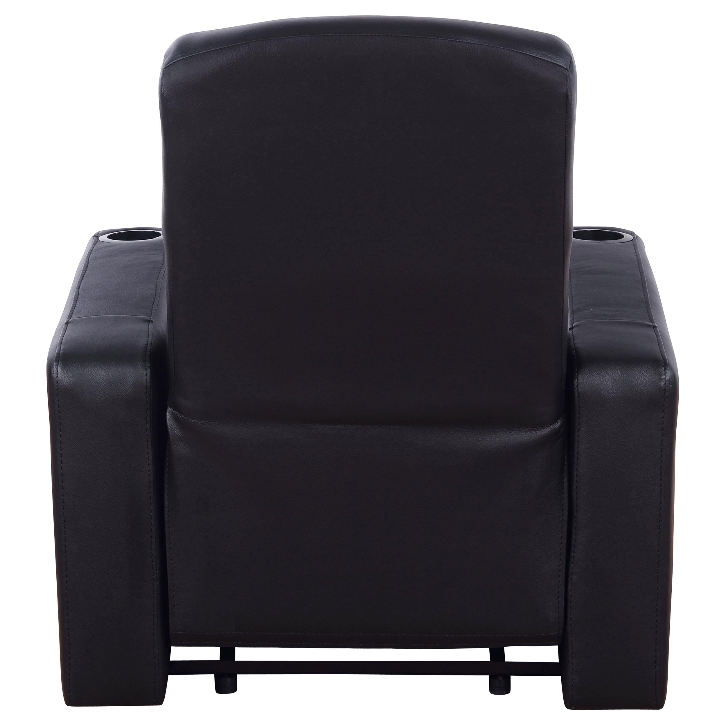 Cyrus Home Theater Upholstered Recliner Black