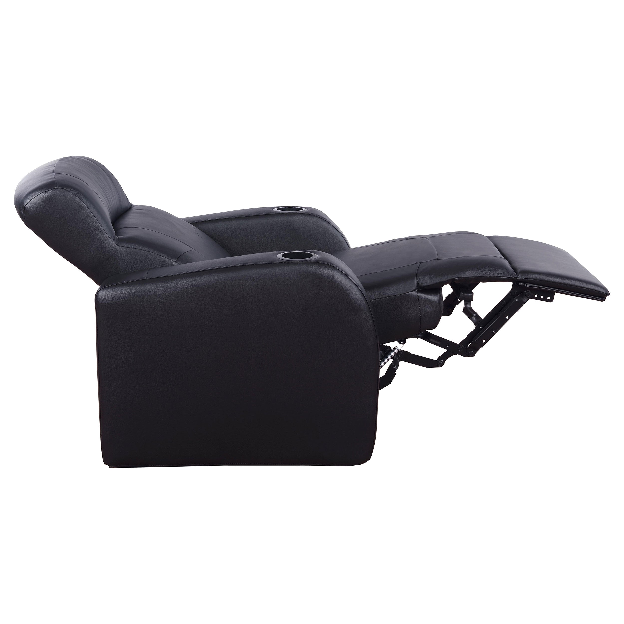 Cyrus Home Theater Upholstered Recliner Black