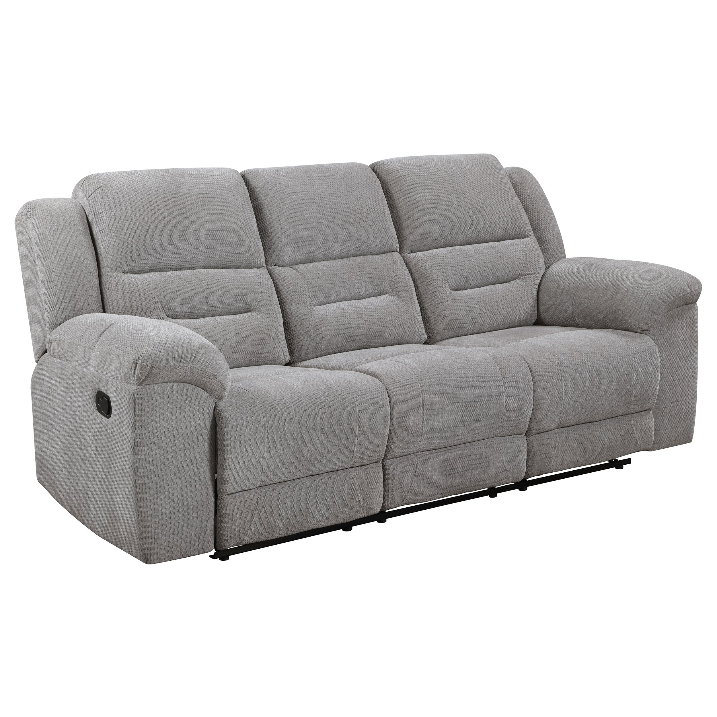 Gilson 2-piece Chenille Upholstered Sofa Set Grey