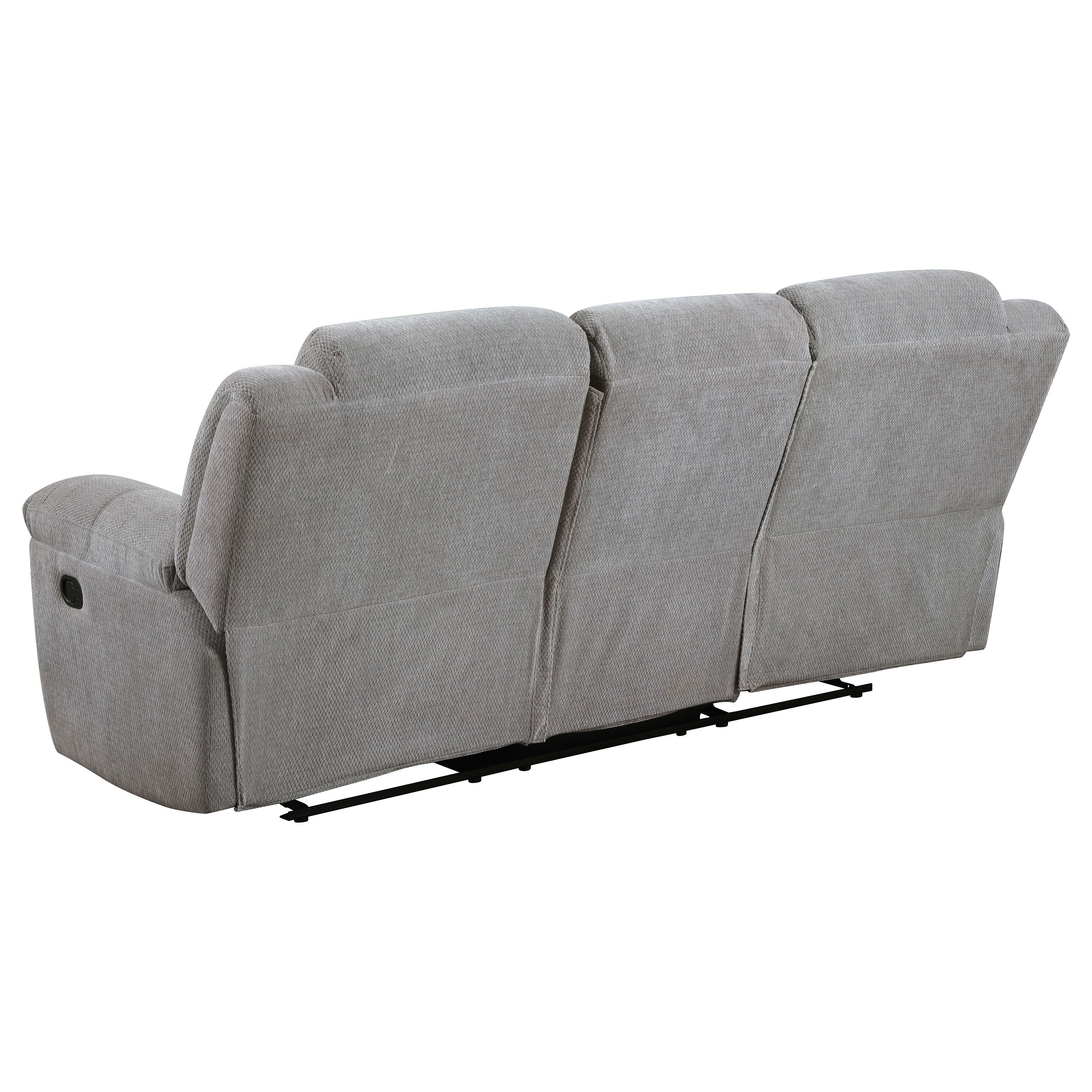 Gilson Chenille Upholstered Reclining Sofa Grey