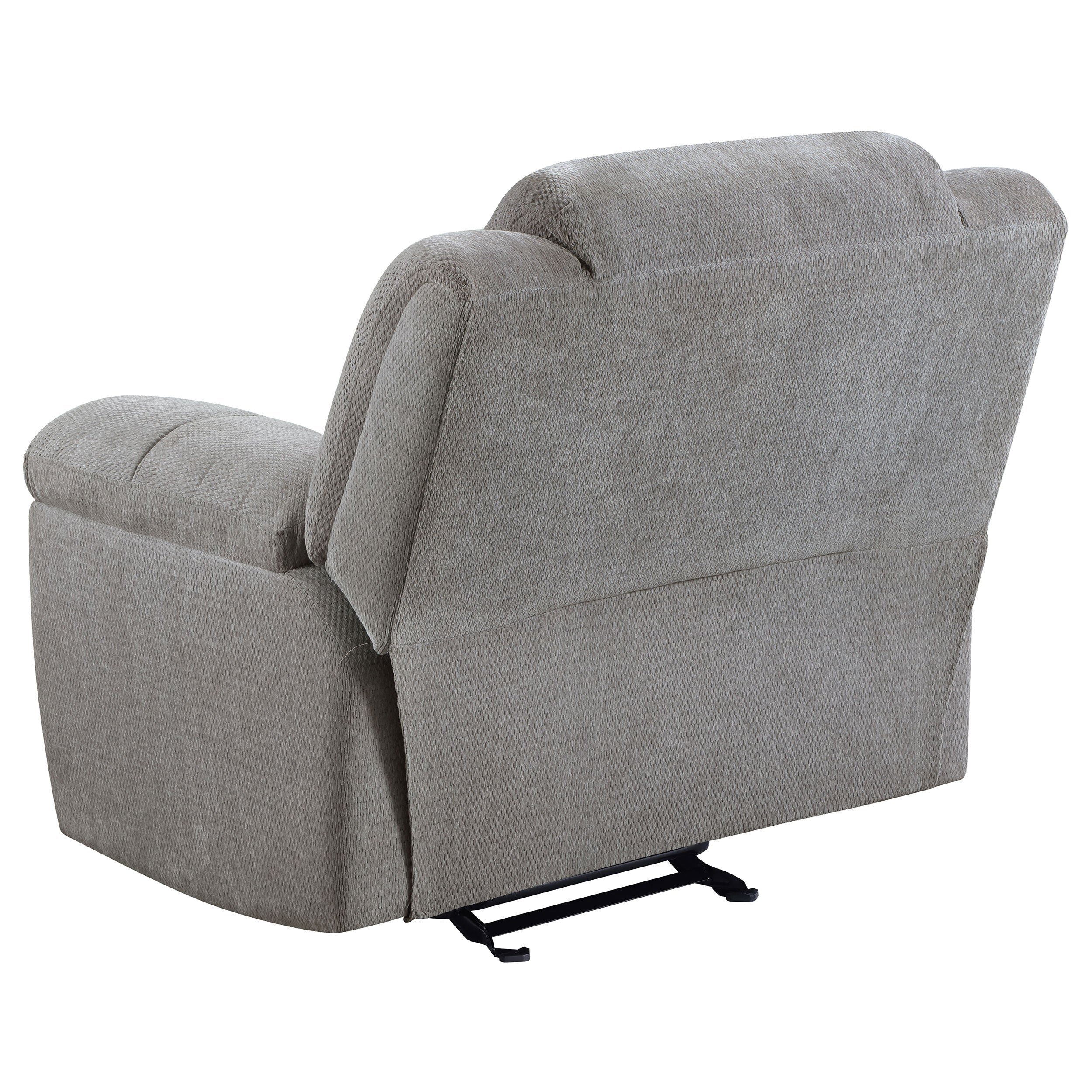 Gilson Chenille Upholstered Reclining Glider Recliner Grey