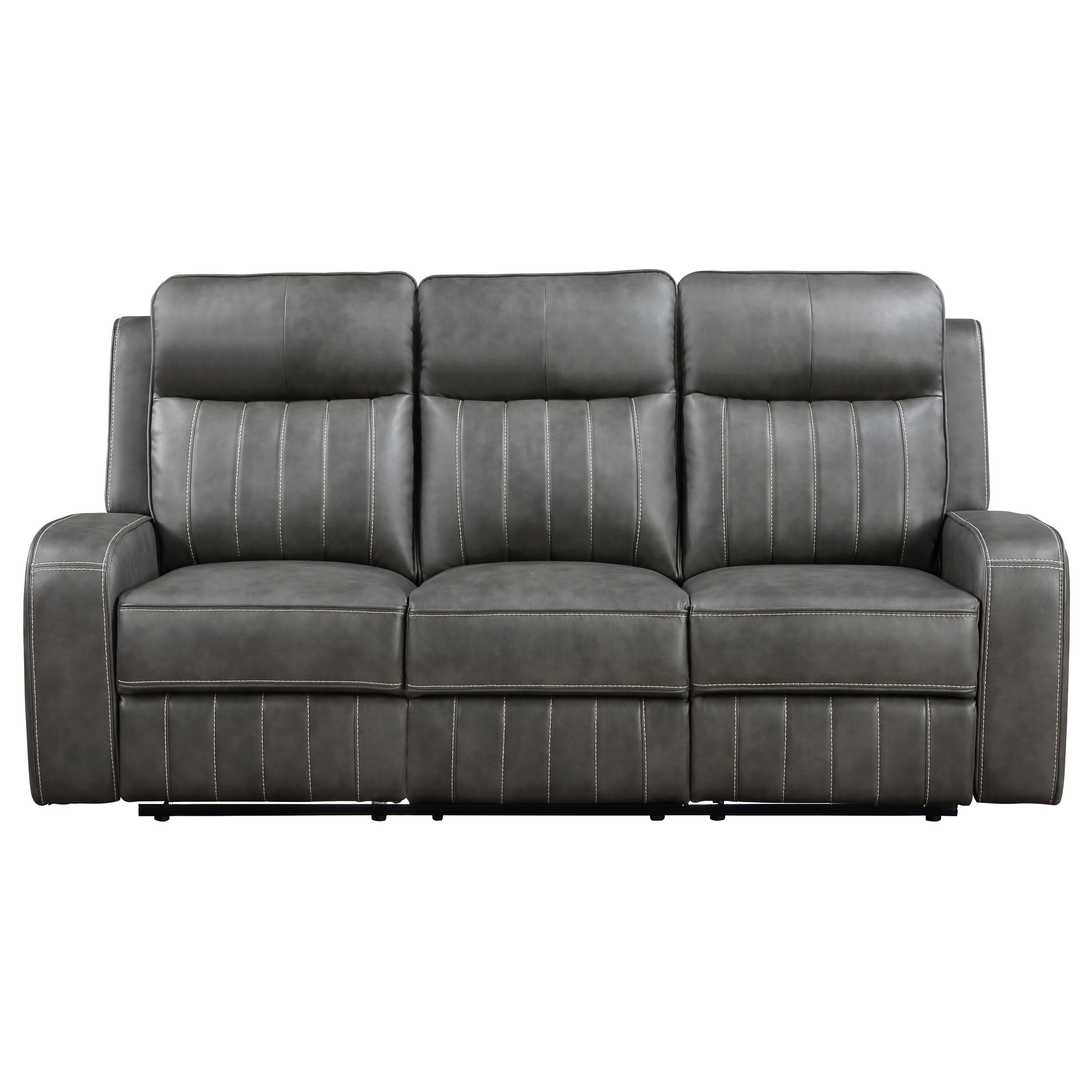 Raelynn 2-piece Upholstered Motion Reclining Sofa Set Grey