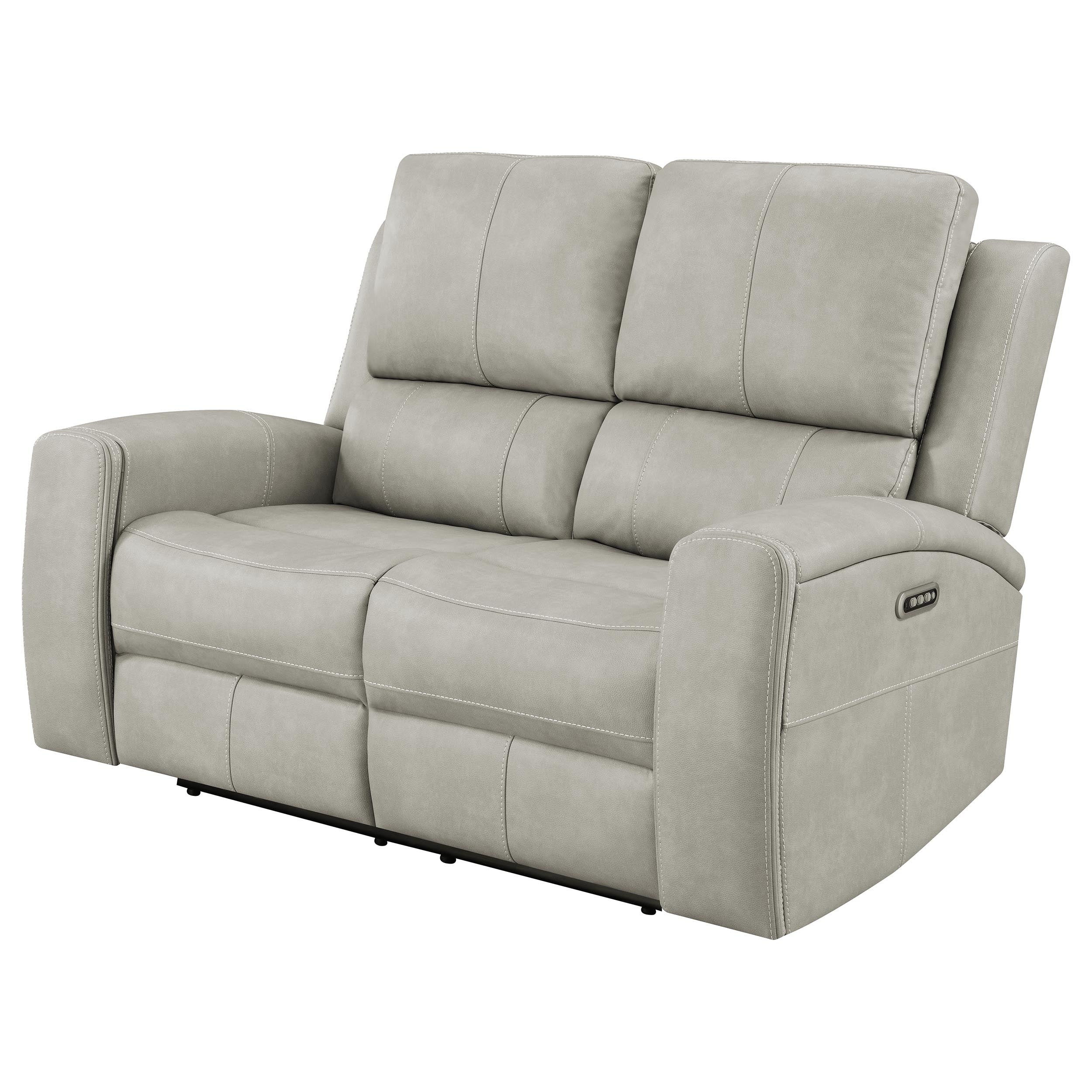 Brickston Triple Power Reclining Loveseat Grey