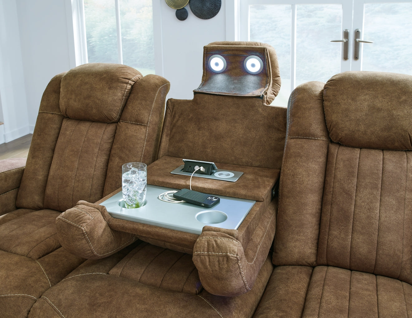 Wolfridge Power Reclining Sofa with Adjustable Headrest