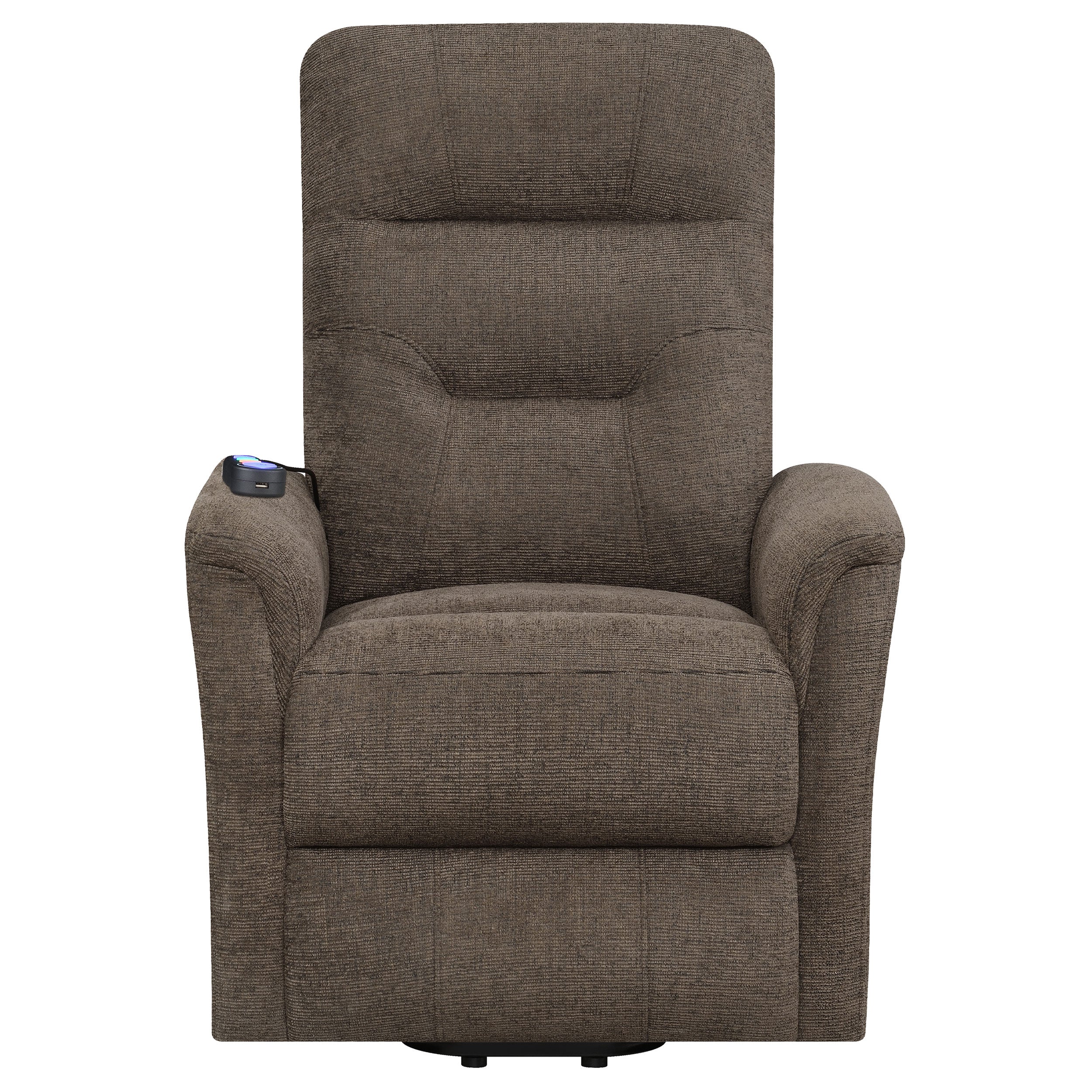 Henrietta Power Lift Recliner with Storage Pocket Brown