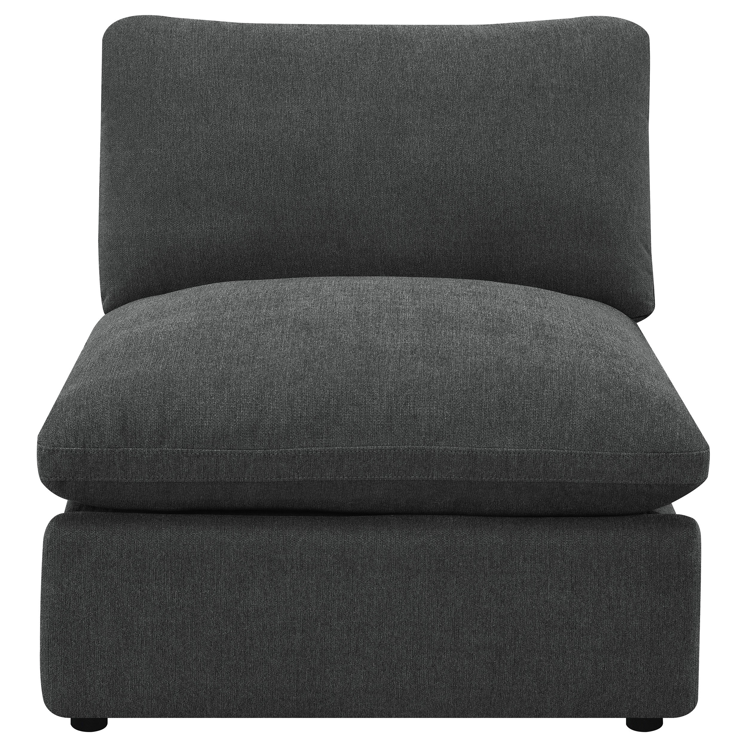 Collins Modular Armless Chair Dark Grey