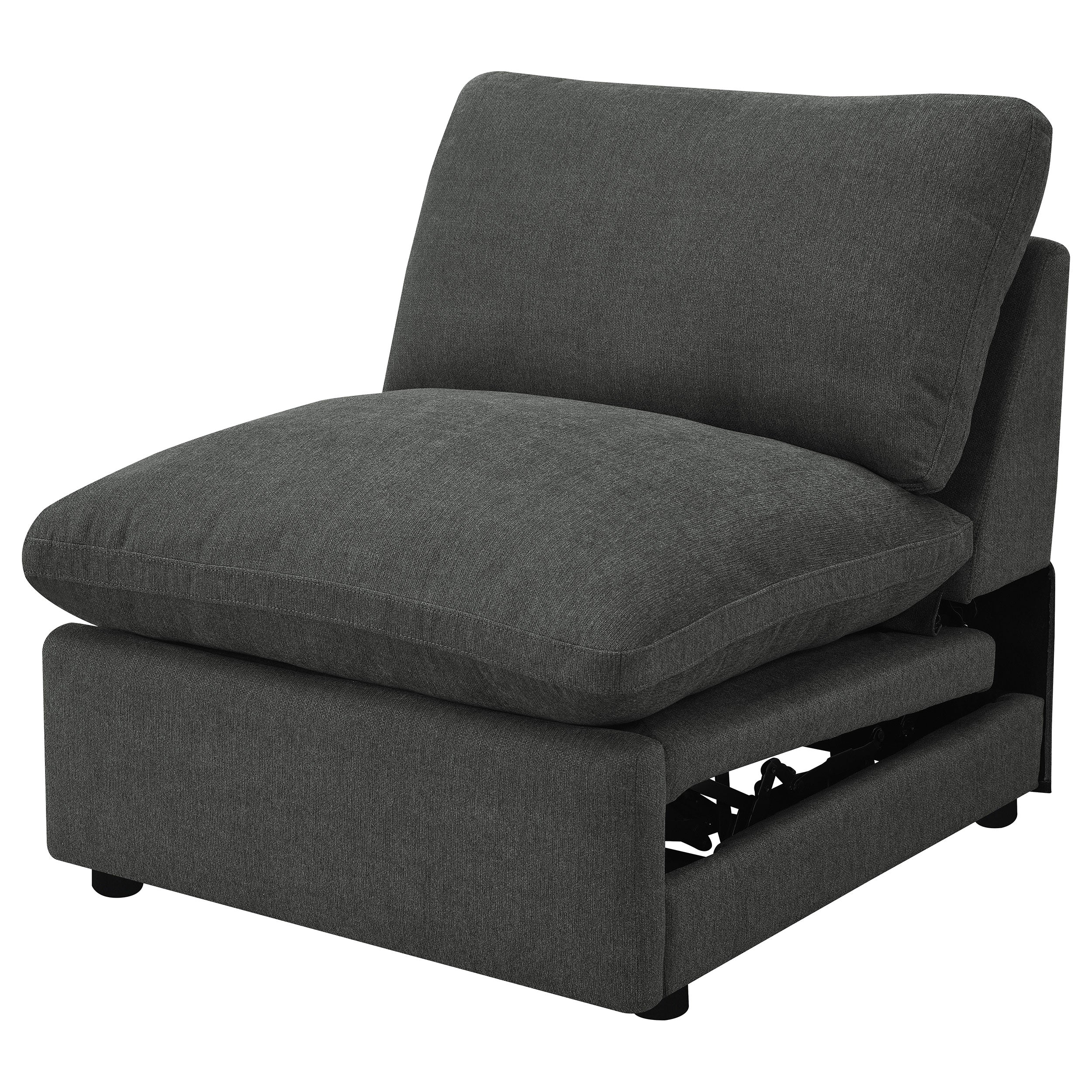Collins Modular Power Armless Recliner Dark Grey