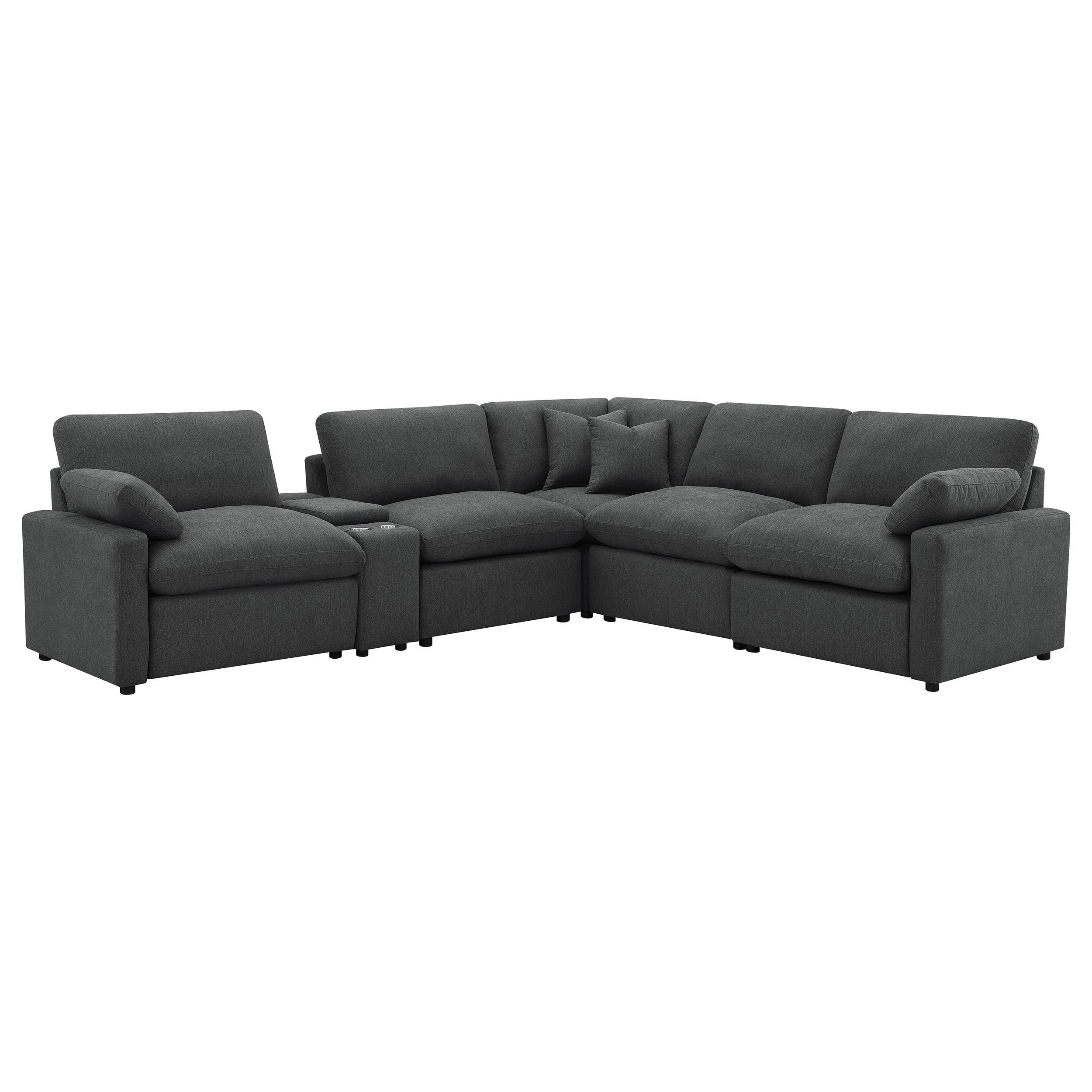 Collins  Modular Power Reclining Sectional Dark Grey