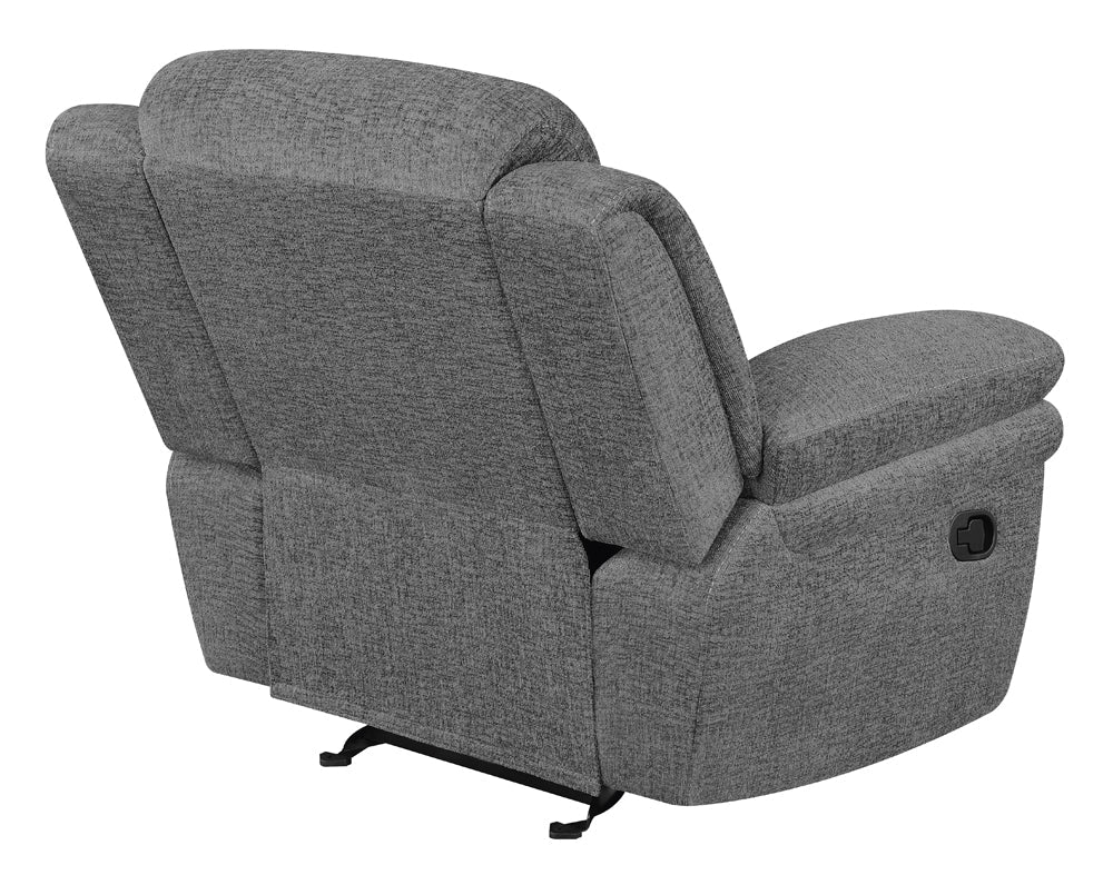 Bahrain Upholstered Glider Recliner Charcoal