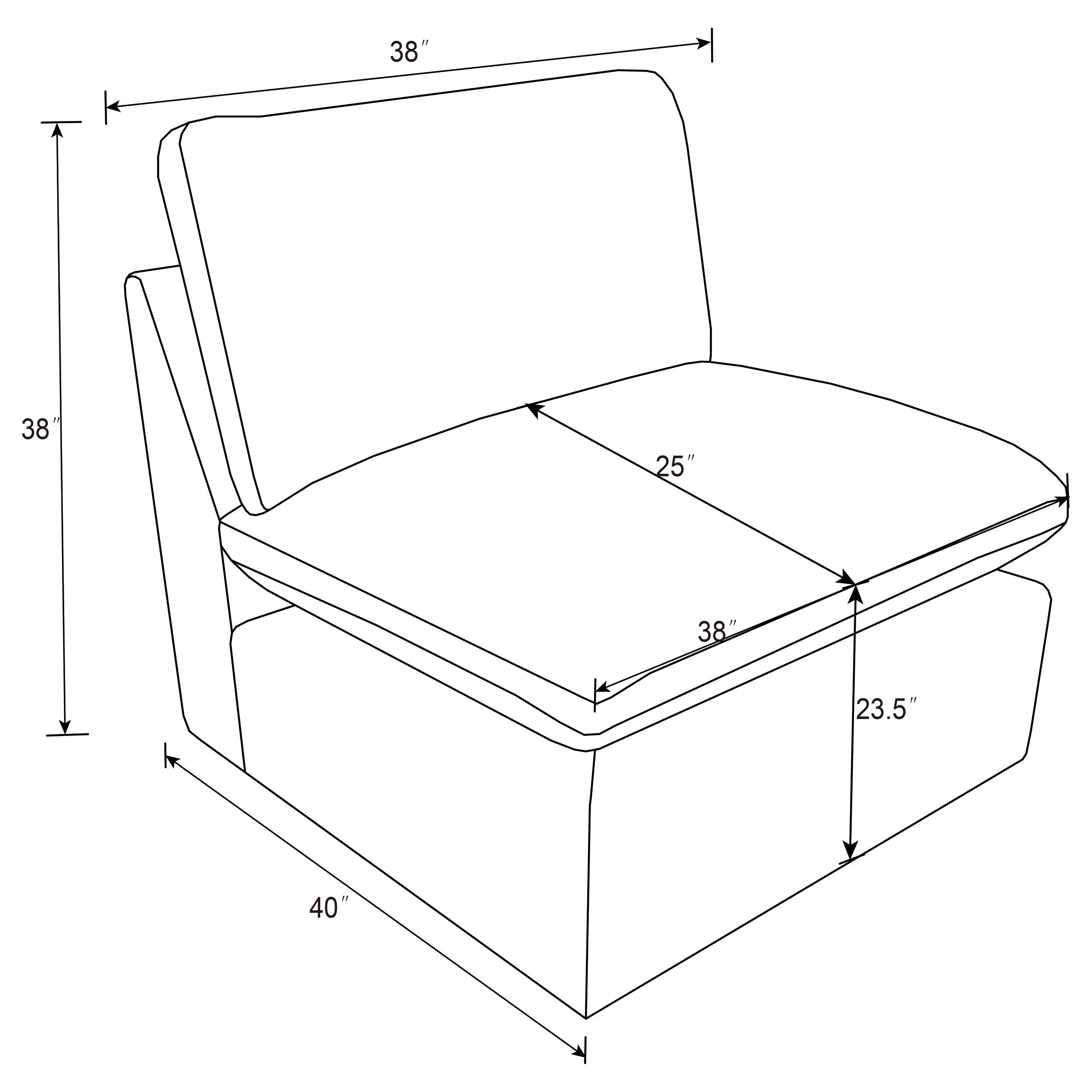 Collins Modular Power Reclining Sectional Armless Chair Grey