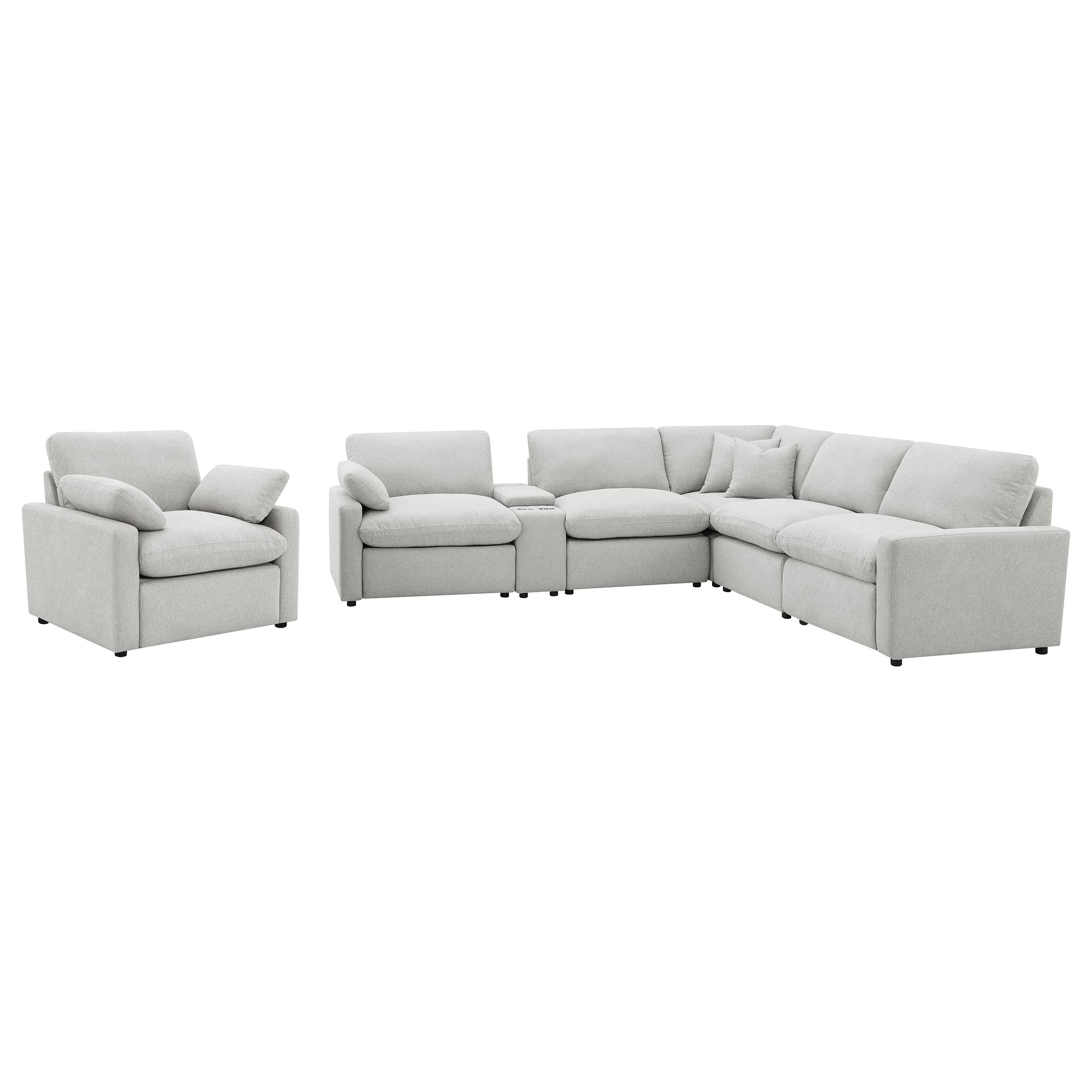 Collins  Modular Power Reclining Sectional Dark Grey