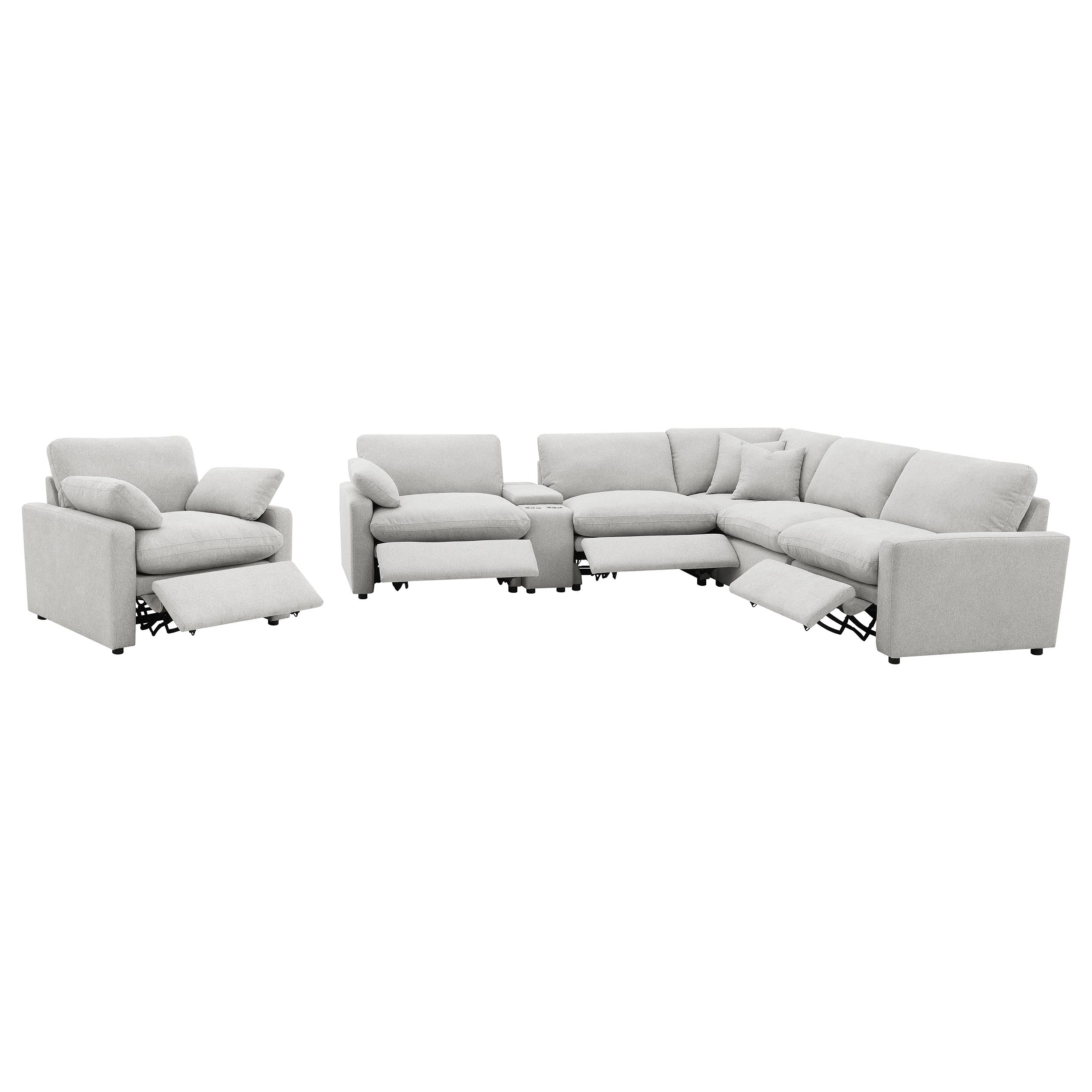 Collins  Modular Power Reclining Sectional Dark Grey
