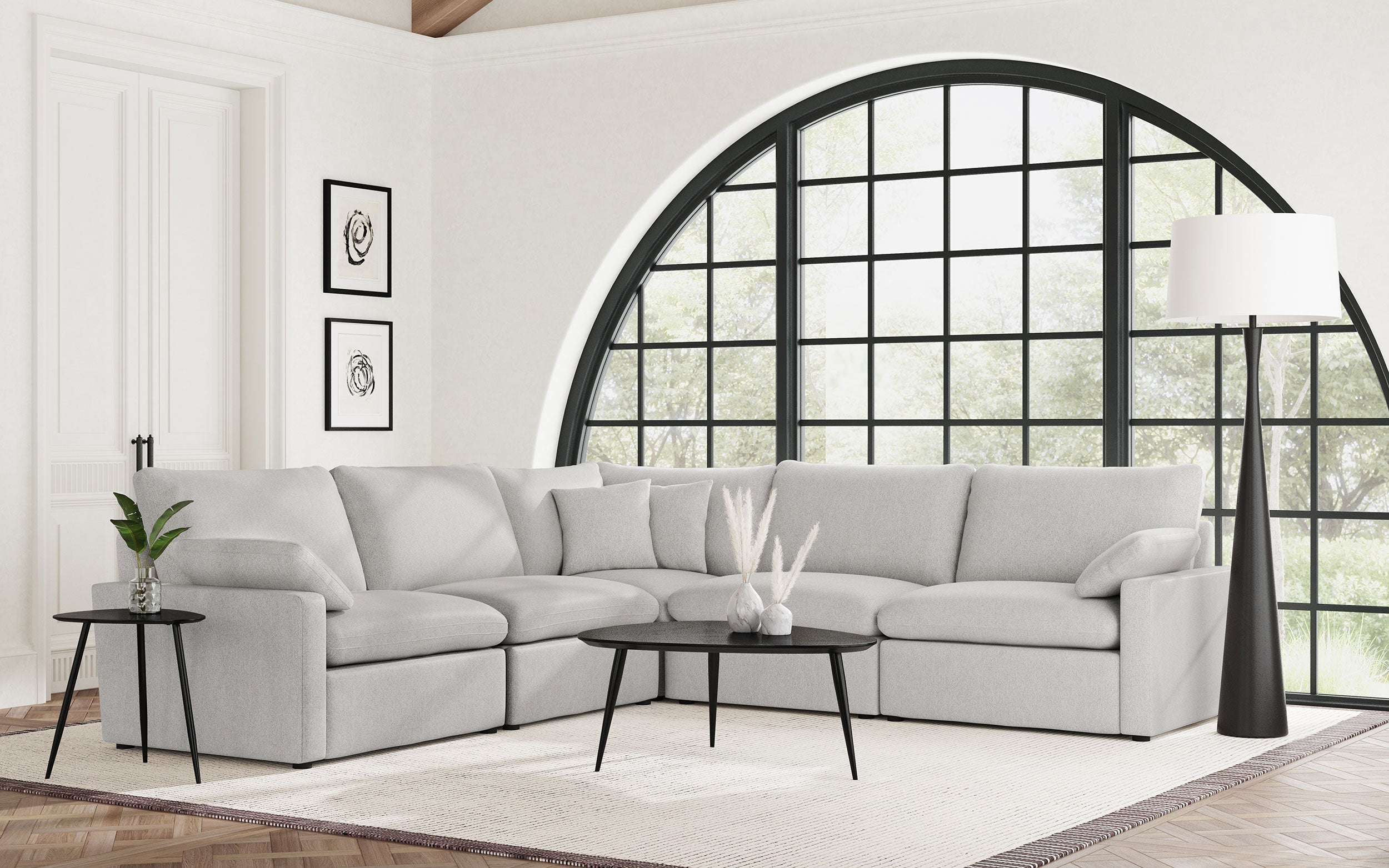 Collins  Modular Power Reclining Sectional Dark Grey