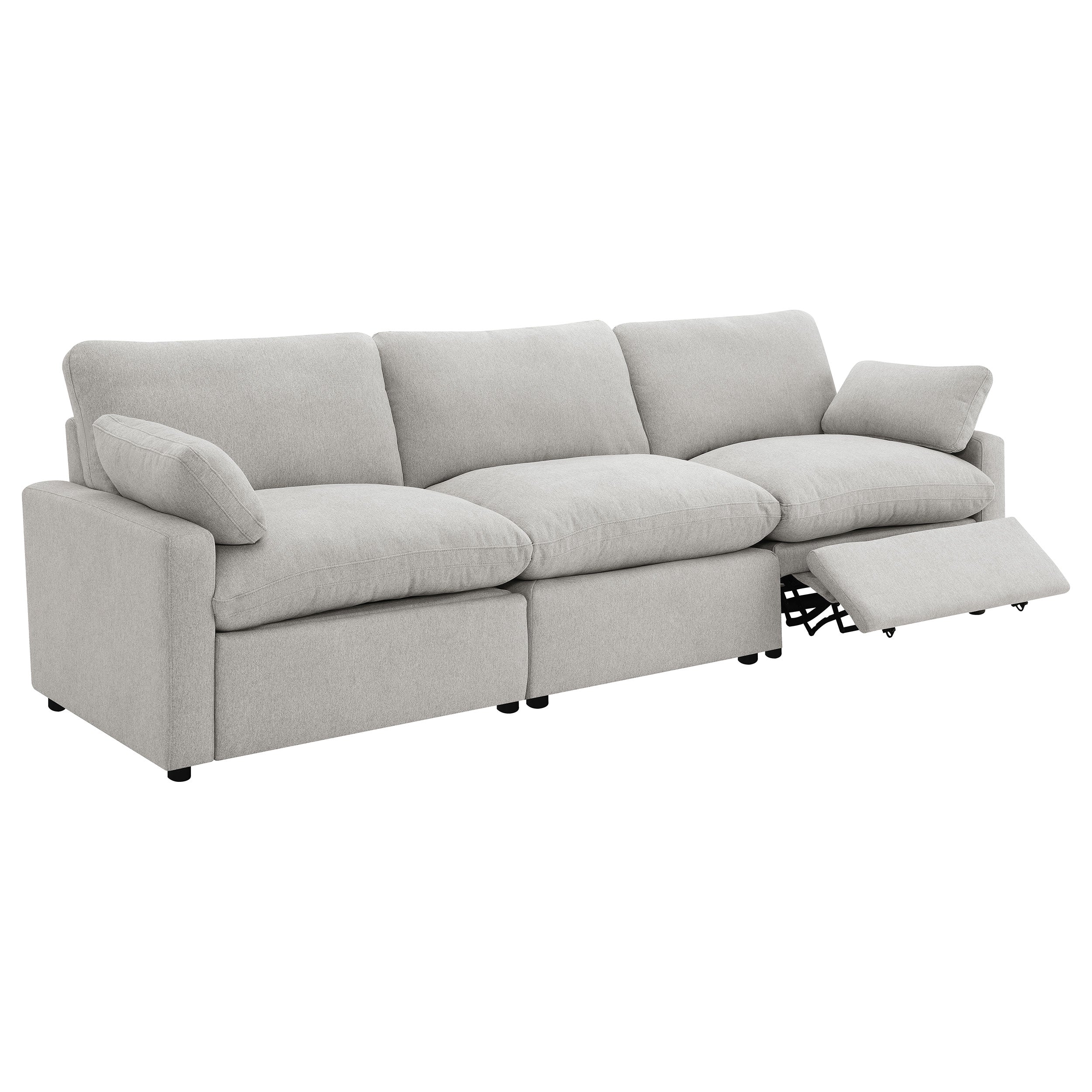 Collins 3-piece Upholstered Power Reclining Sofa Grey