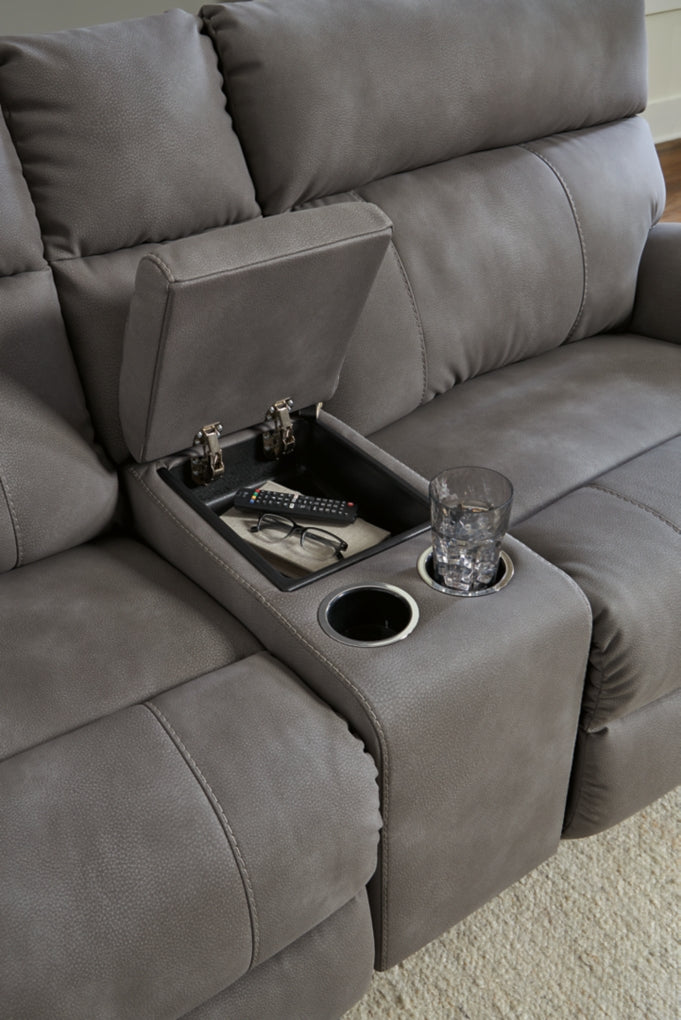 Next-Gen Durapella 3-Piece Power Reclining Loveseat with Console