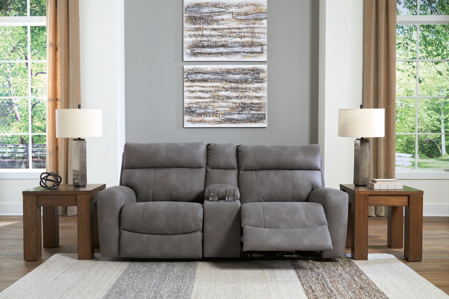 Next-Gen Durapella 3-Piece Power Reclining Loveseat with Console