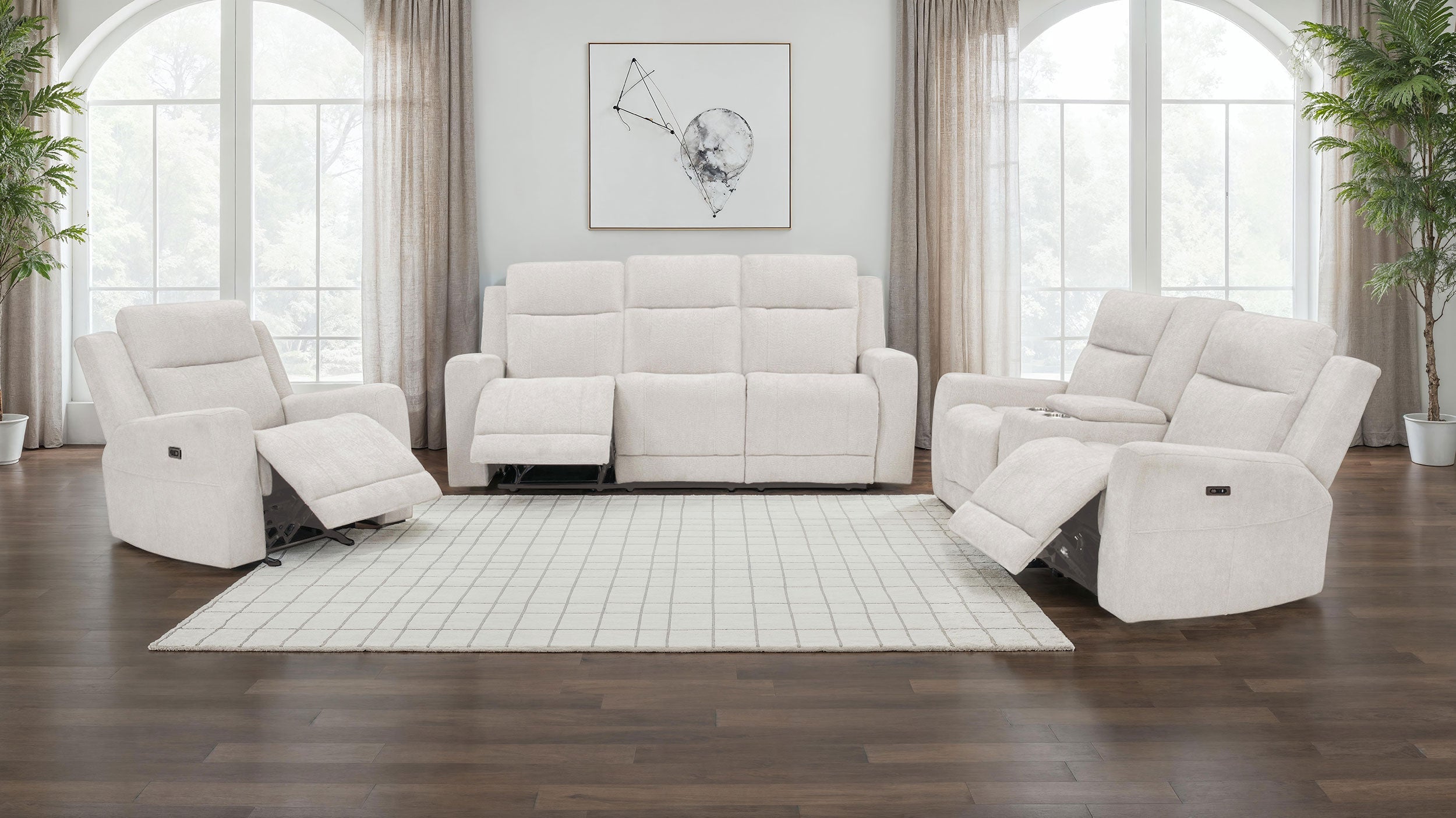 Kennett Chenille Power Reclining Sofa Set