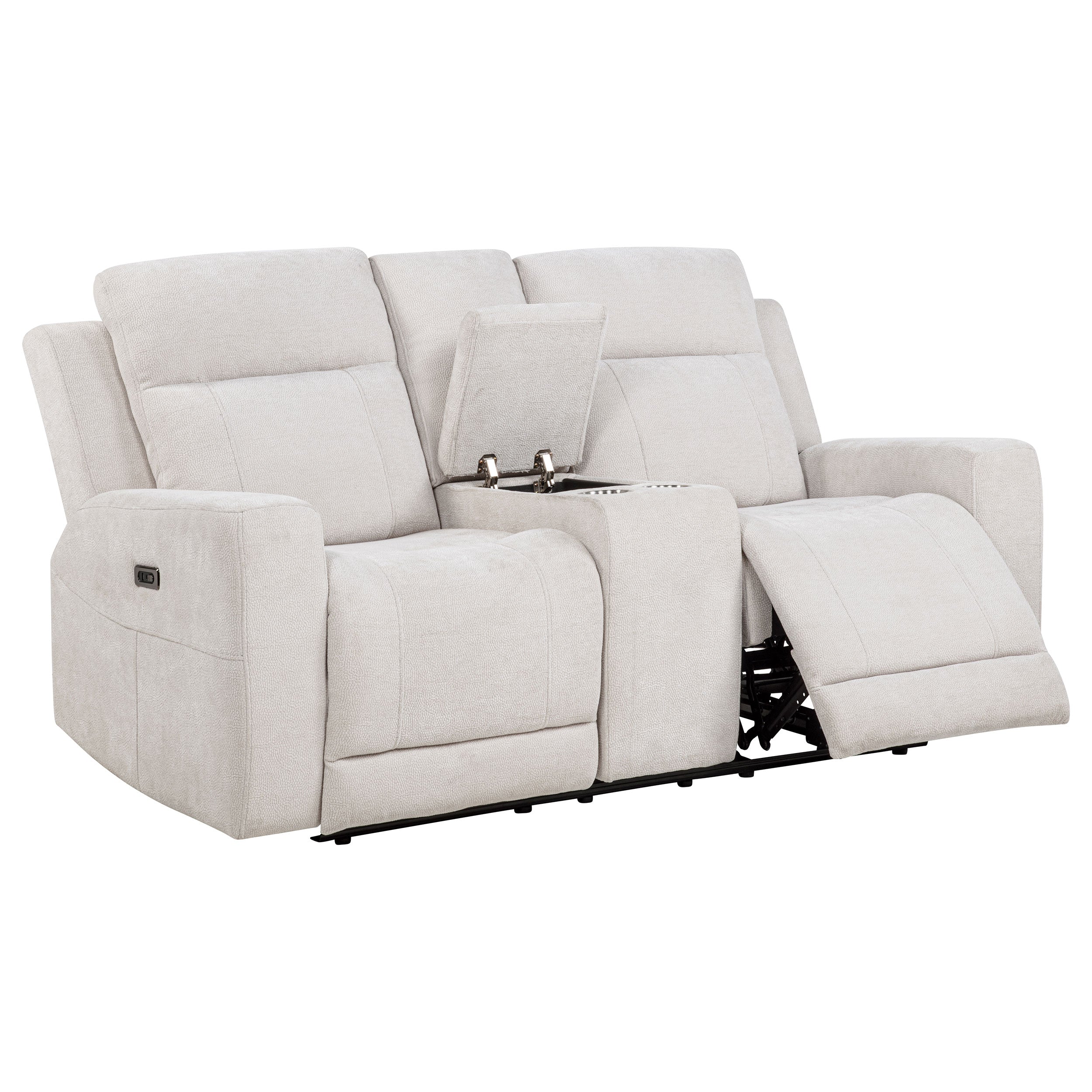 Kennett Chenille Upholstered Power Reclining Loveseat