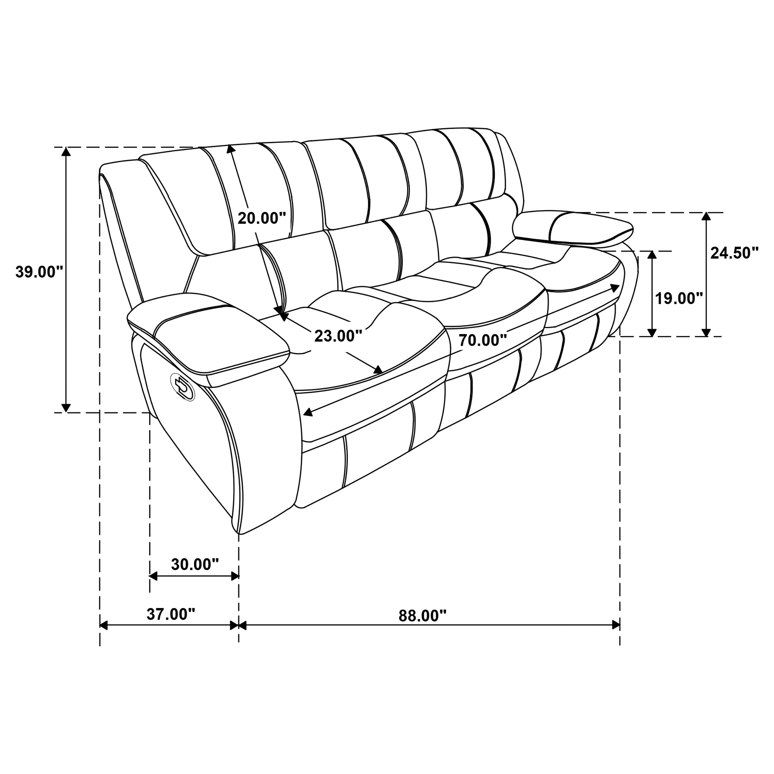 Camila 2-piece Upholstered Reclining Sofa Set Red Faux Leather