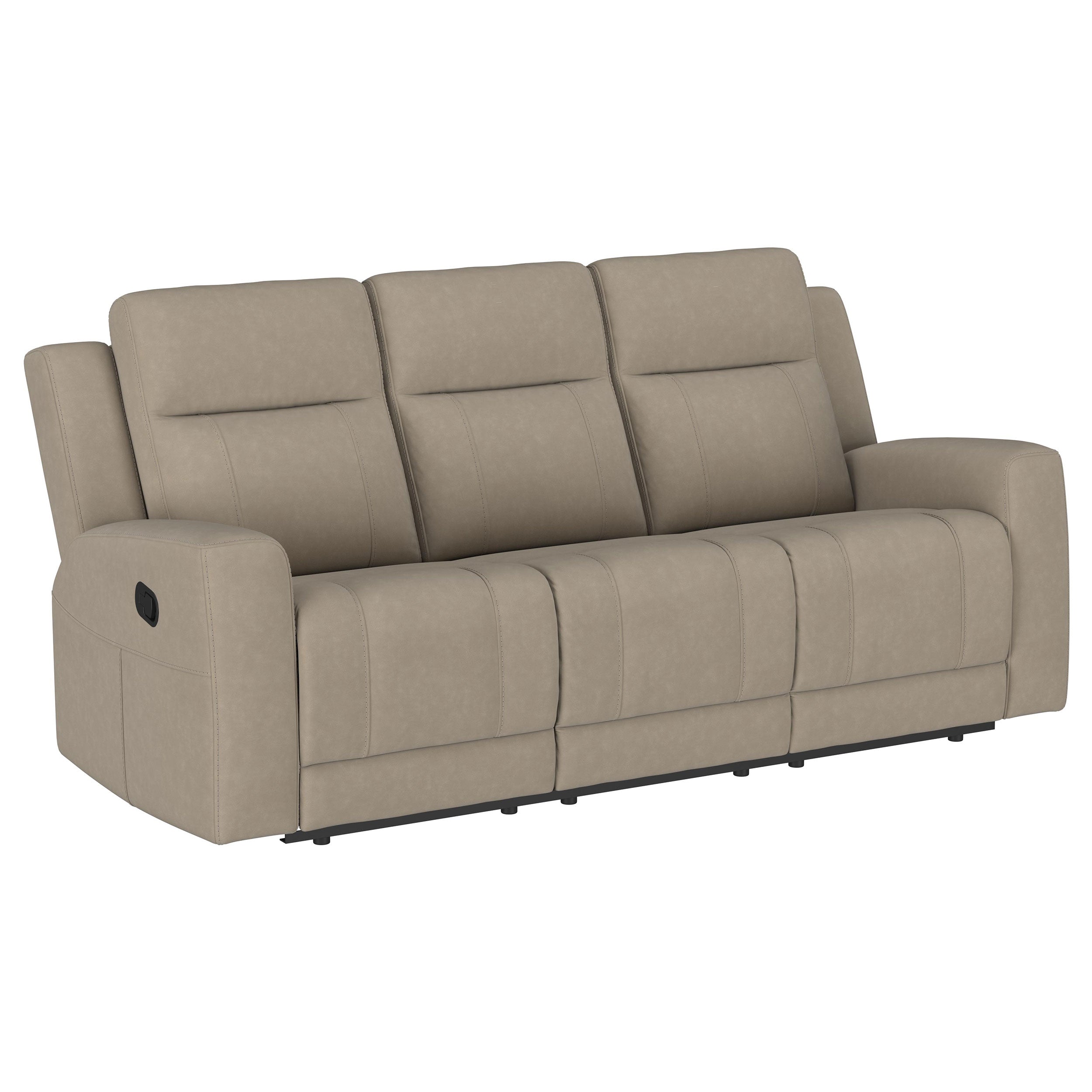 Brentwood Upholstered Motion Reclining Sofa Dark Charcoal