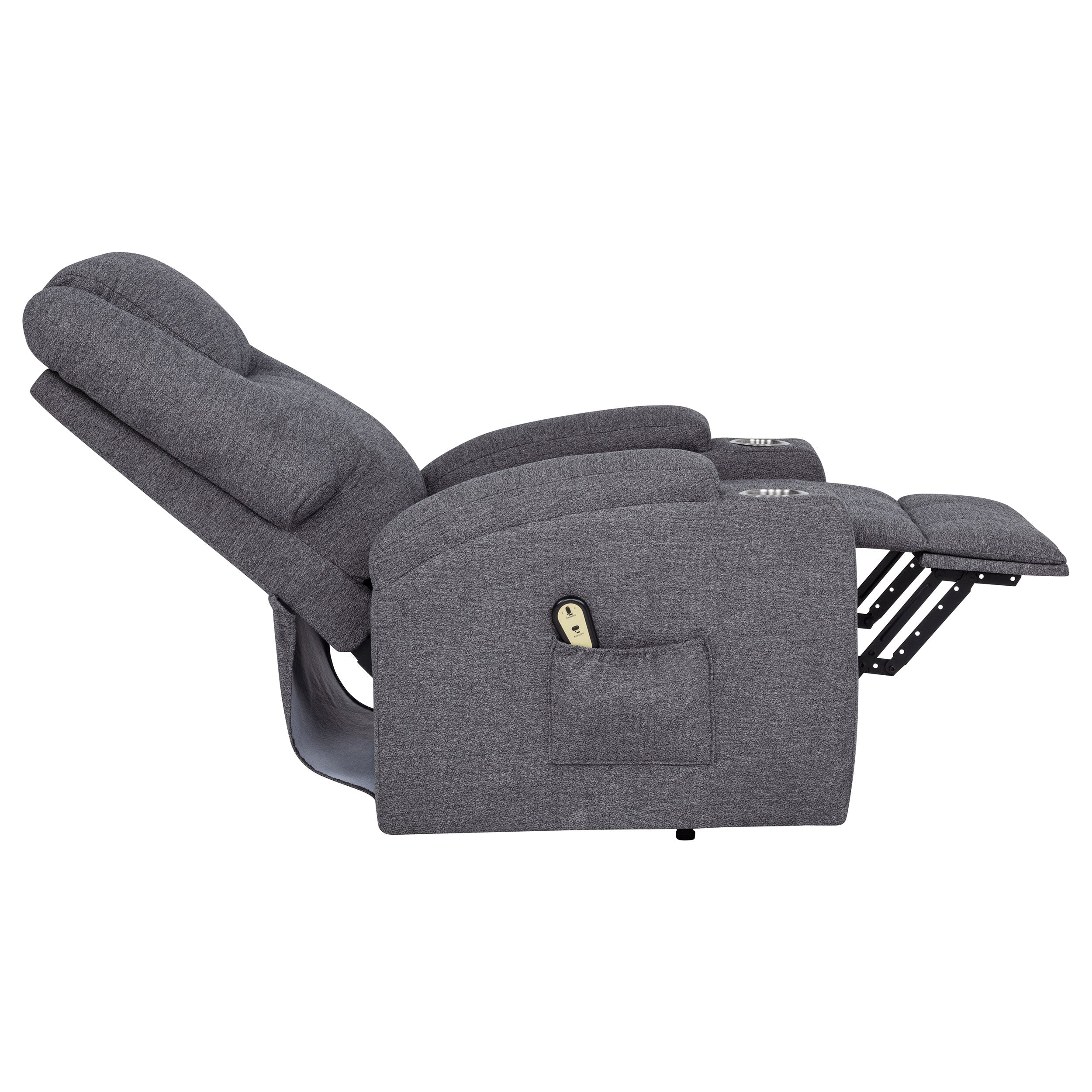 Louie Chenille Upholstered Power Lift Massage Chair