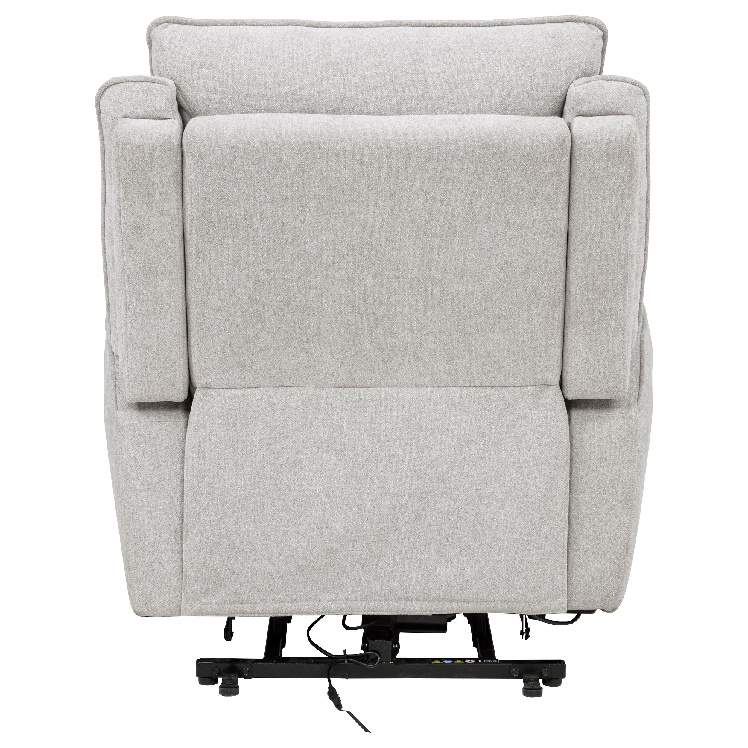 Sylmar Chenille Upholstered Dual Power Lift Recliner Grey