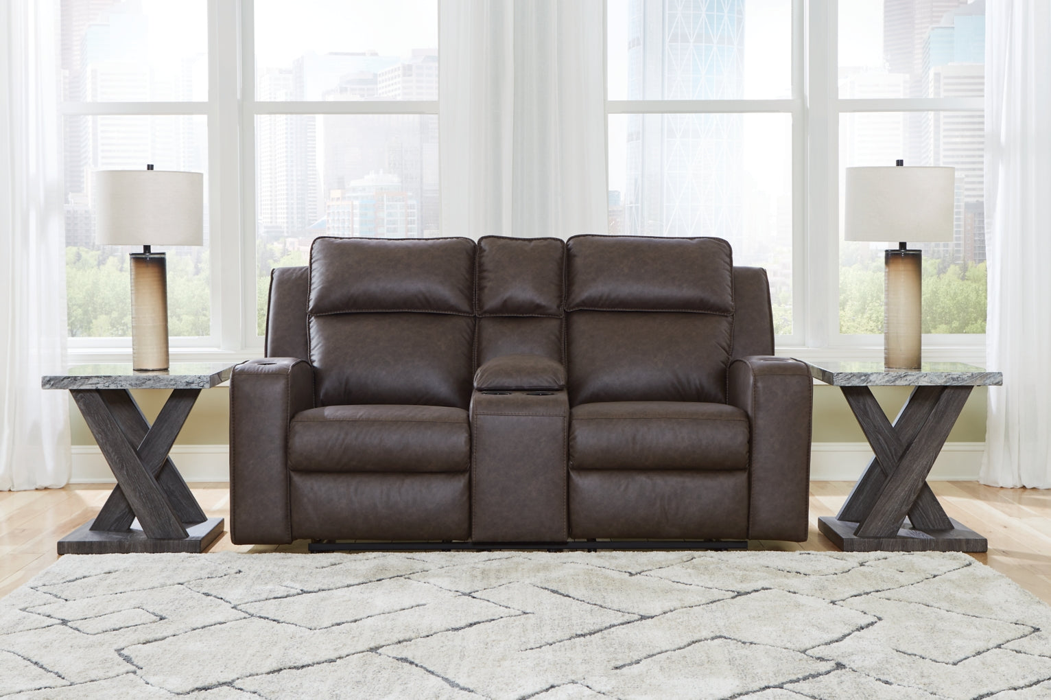 Lavenhorne DBL Reclining Loveseat w/Console