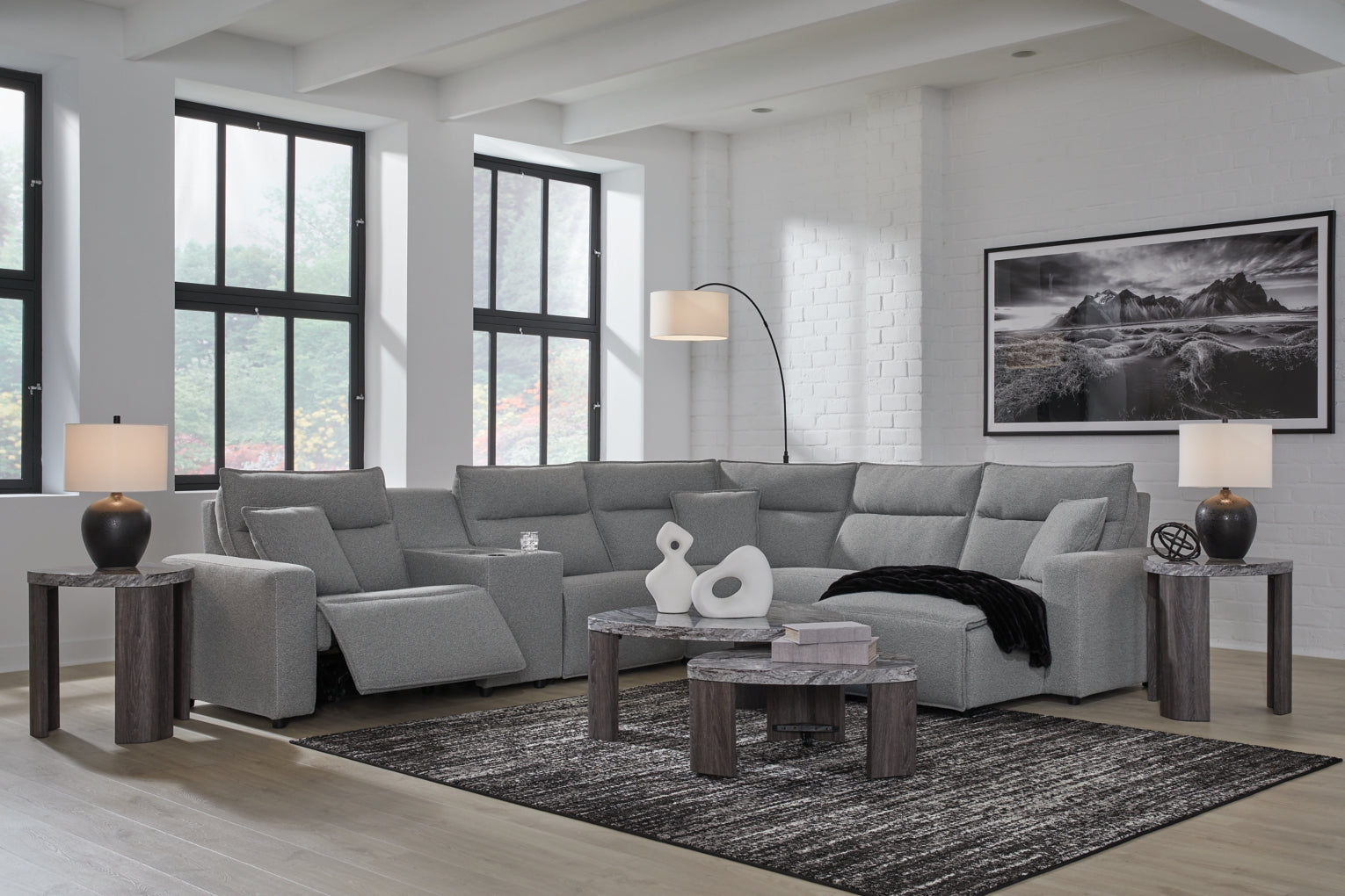 Modmax Sofa, Loveseat and Recliner Sectional Set
