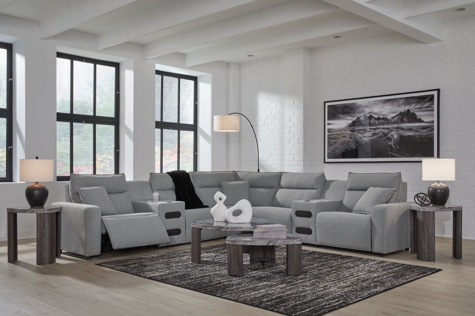 Modmax Sofa, Loveseat and Recliner Sectional Set