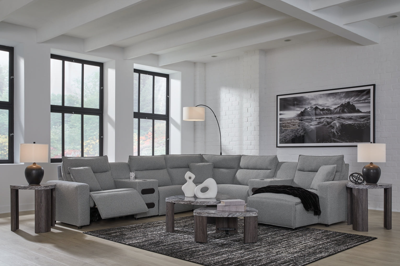 Modmax Sofa, Loveseat and Recliner Sectional Set